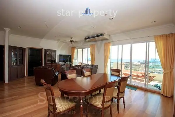 Spacious 3-Bed, 4-Bath Condo with Ocean-View Balcony in Cha-Am
