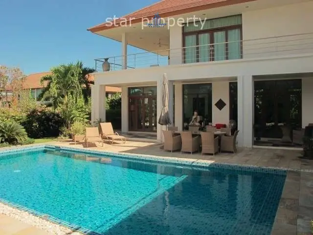 บ้านหลังใหญ่ 3 ห้องนอนพร้อมสระว่ายน้ำในย่านเงียบสงบของหัวหิน