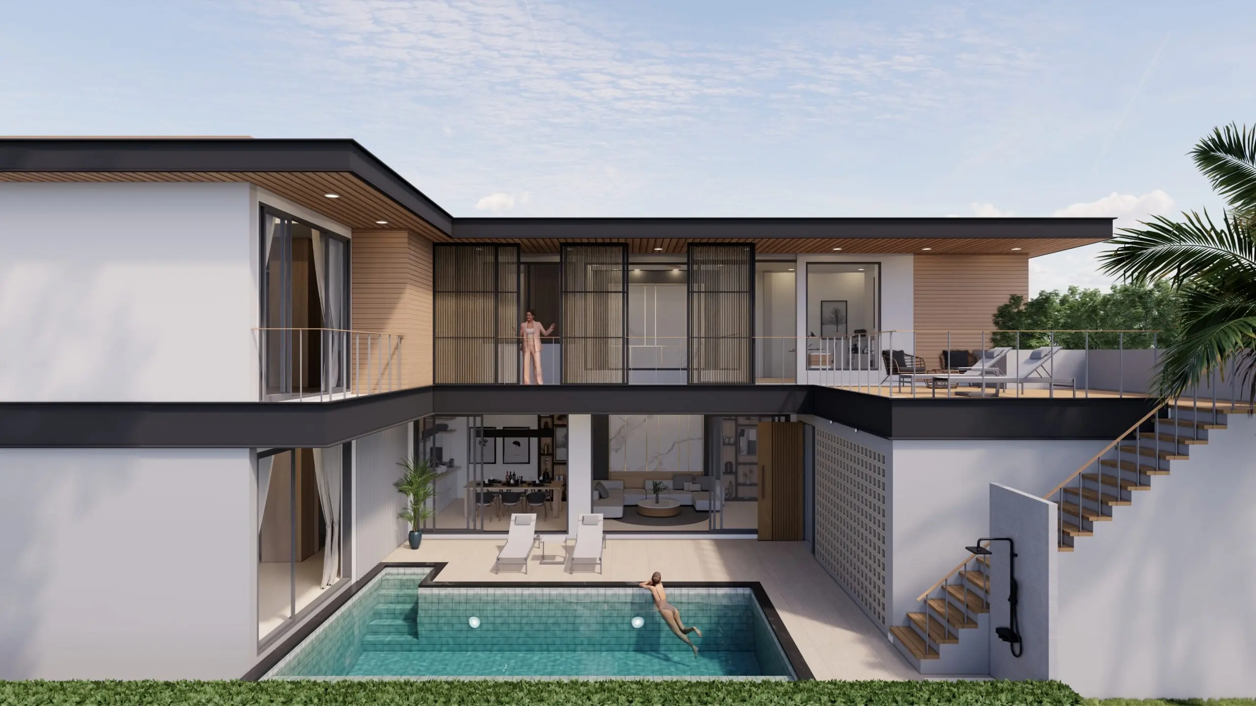 3Bed Room Modern Loft-Style Pool Villas in Tranquil Layan
