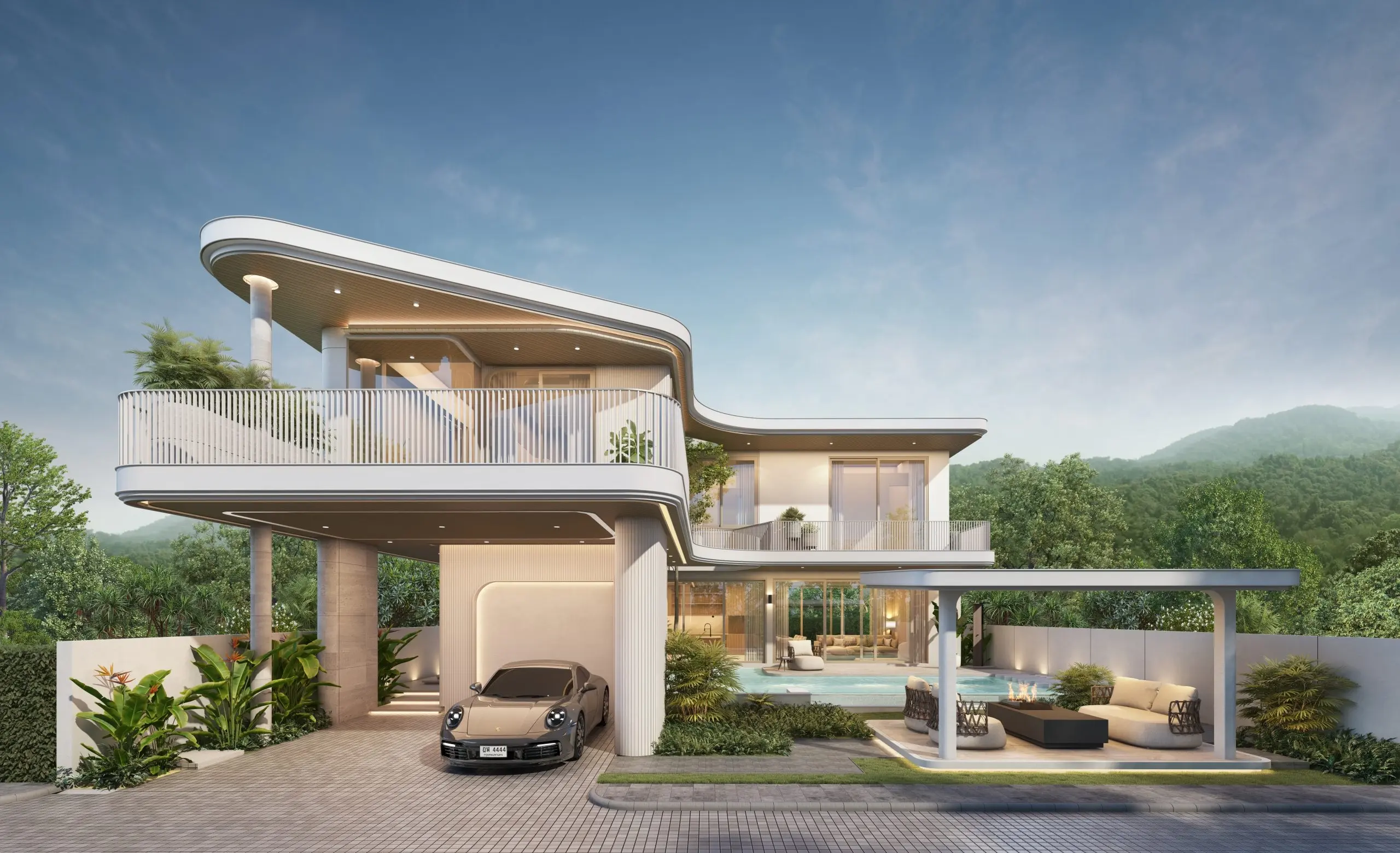 Experience the perfect blend of modern comfort and tropical tranquility at this 4 Bedrooms luxurious Saiyuan villa.