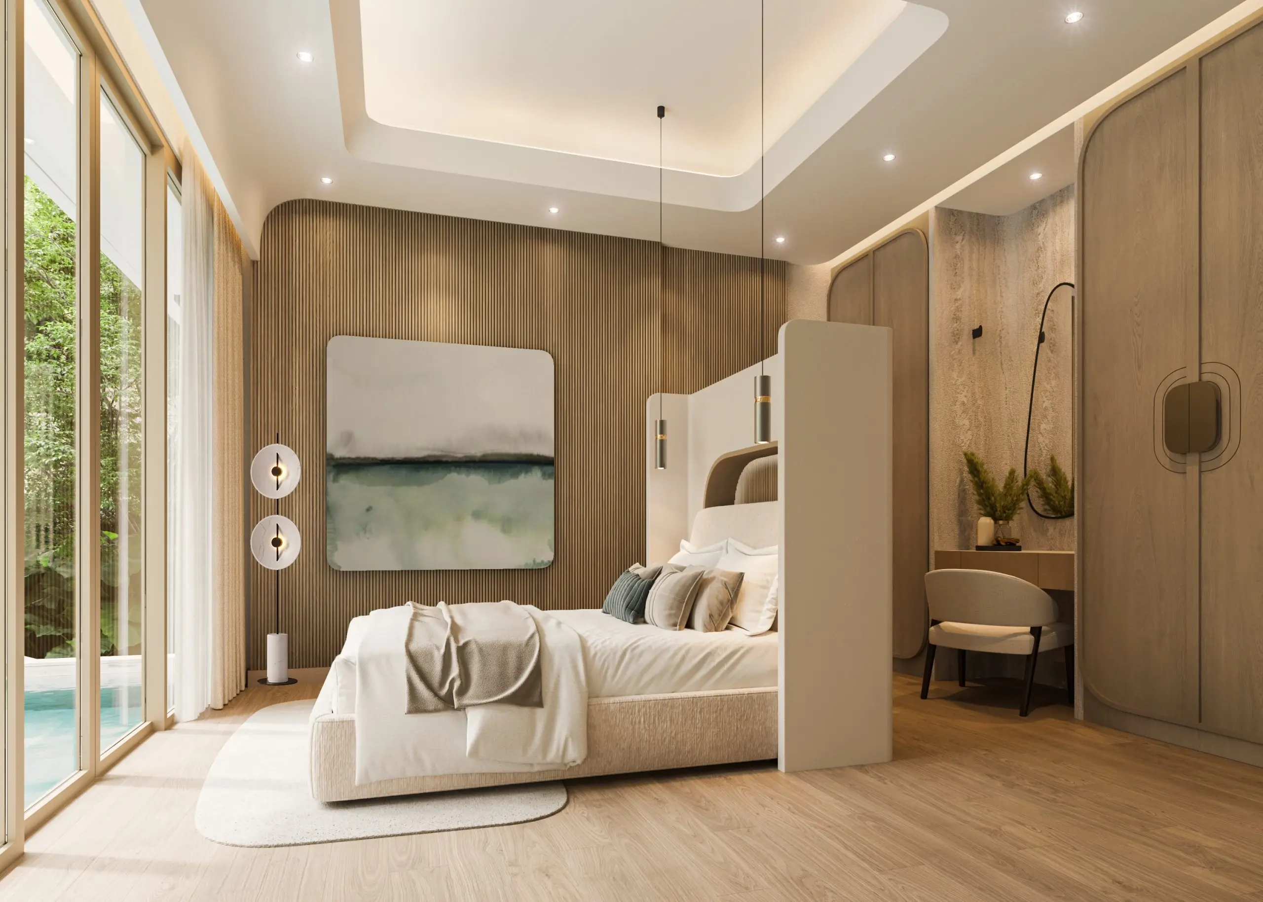 Experience the perfect blend of modern comfort and tropical tranquility at this 4 Bedrooms luxurious Saiyuan villa.