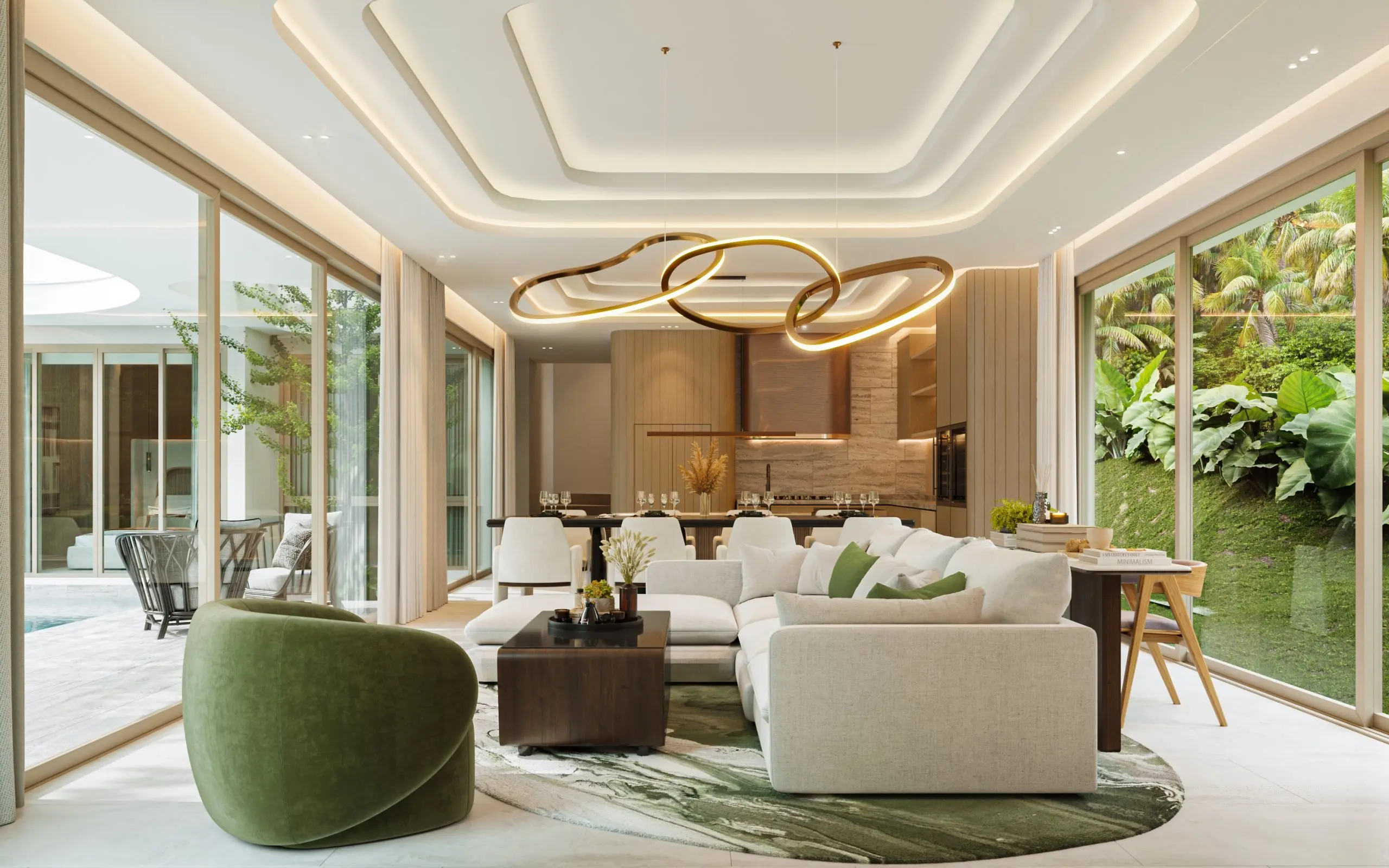 Experience the perfect blend of modern comfort and tropical tranquility at this 4 Bedrooms luxurious Saiyuan villa.