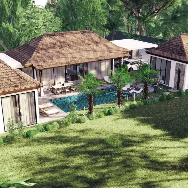 3 Bedrooms Modern Tropical Villas in the Heart of Cherng Talay