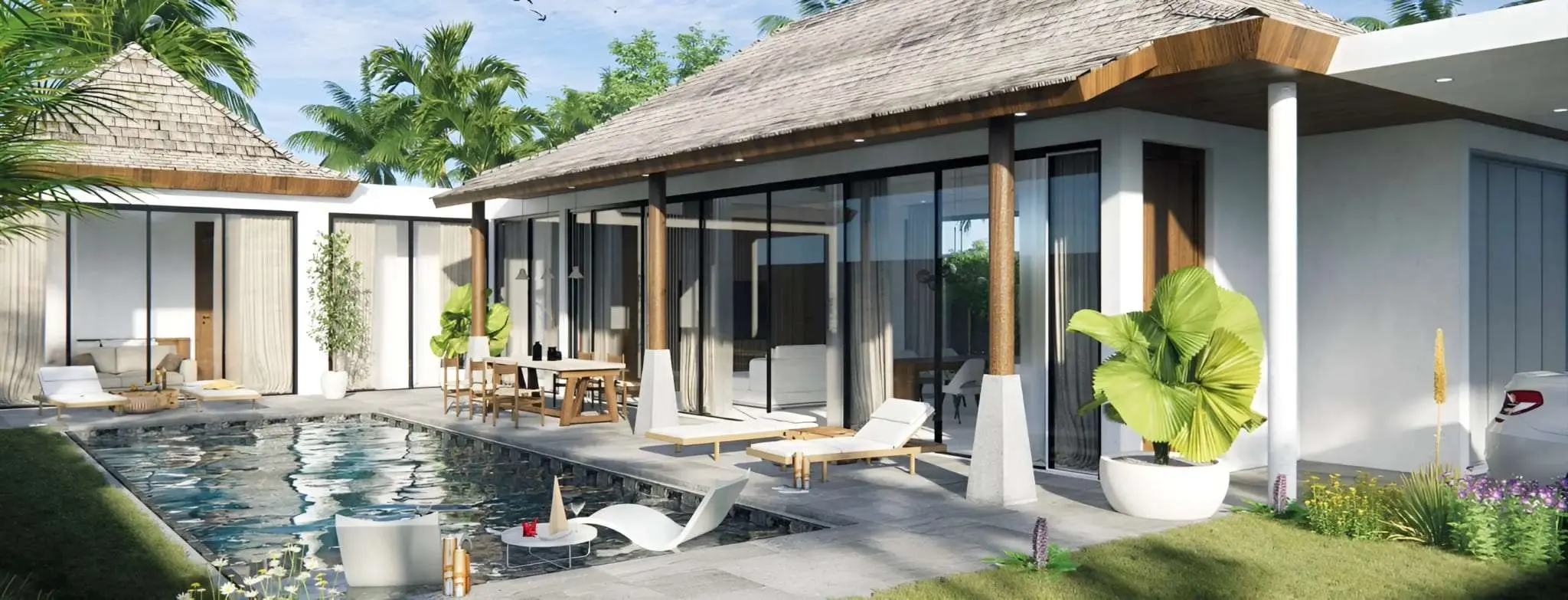 3 Bedrooms Modern Tropical Villas in the Heart of Cherng Talay