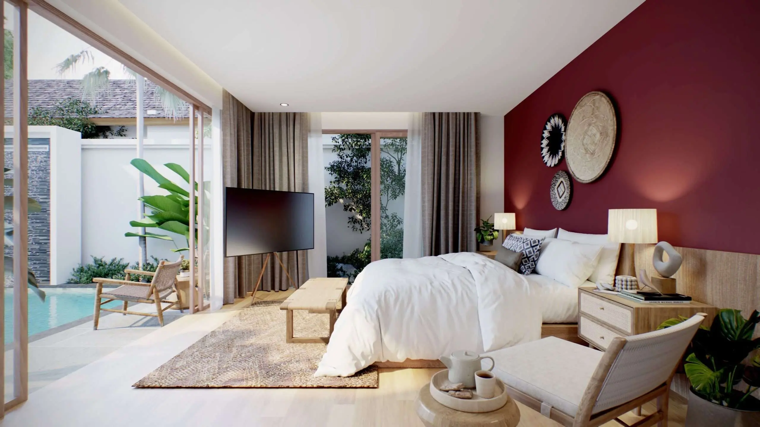2-4 Bedrooms Modern Balinese-Style Pool Villas in a Serene Tropical Retreat