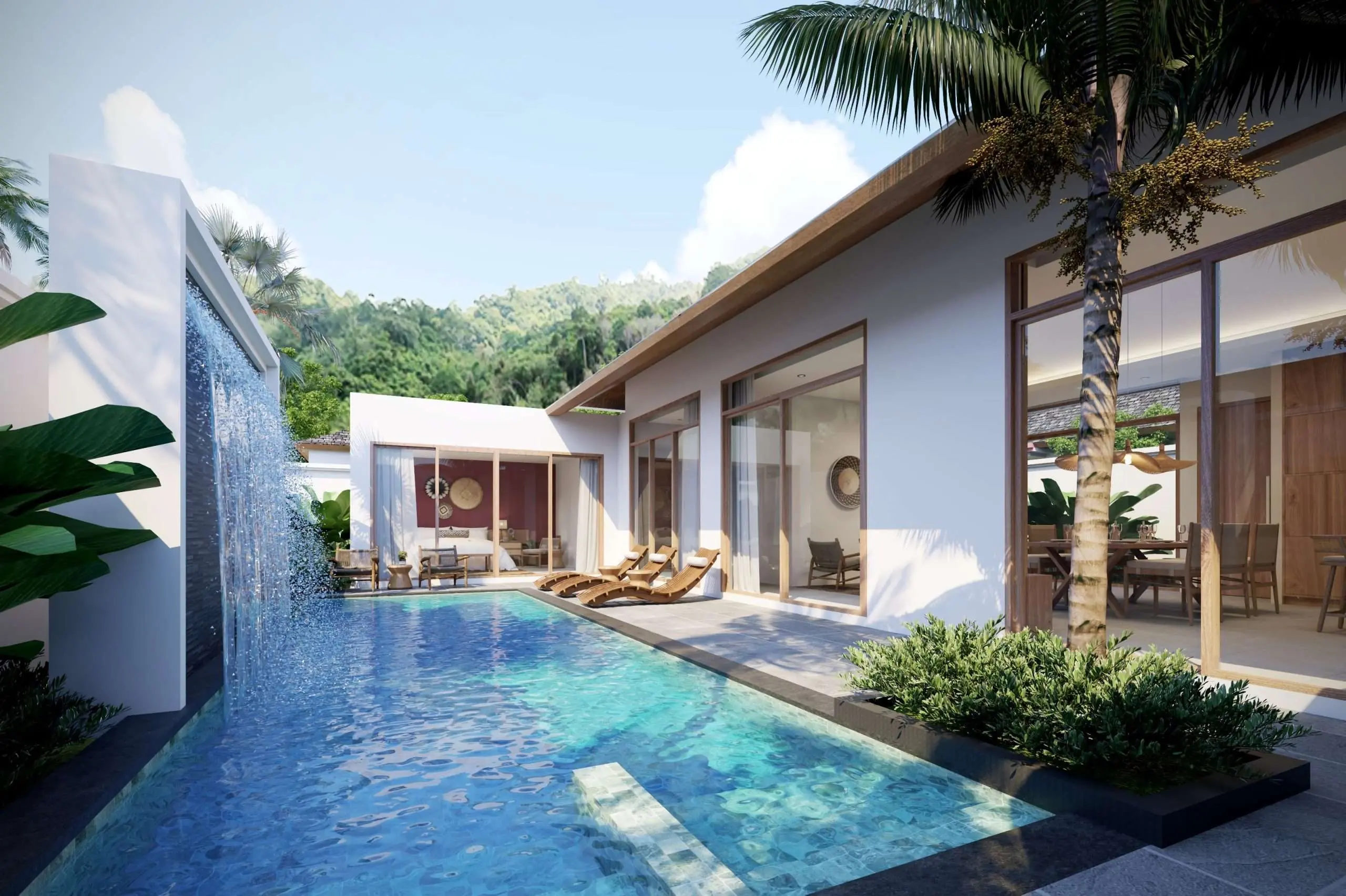 2-4 Bedrooms Modern Balinese-Style Pool Villas in a Serene Tropical Retreat