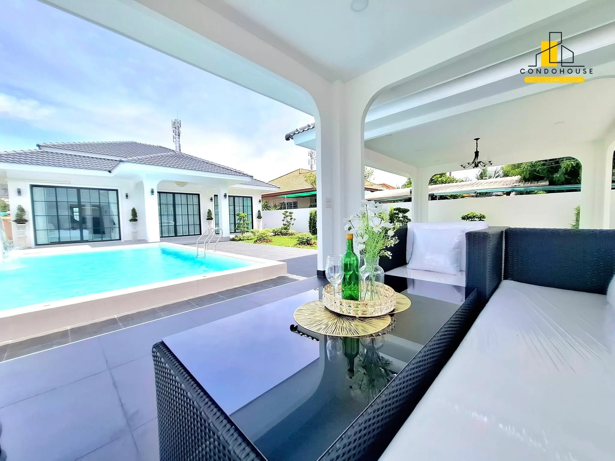 Spacious Single-Story Modern Home with Pool in Pattaya City
