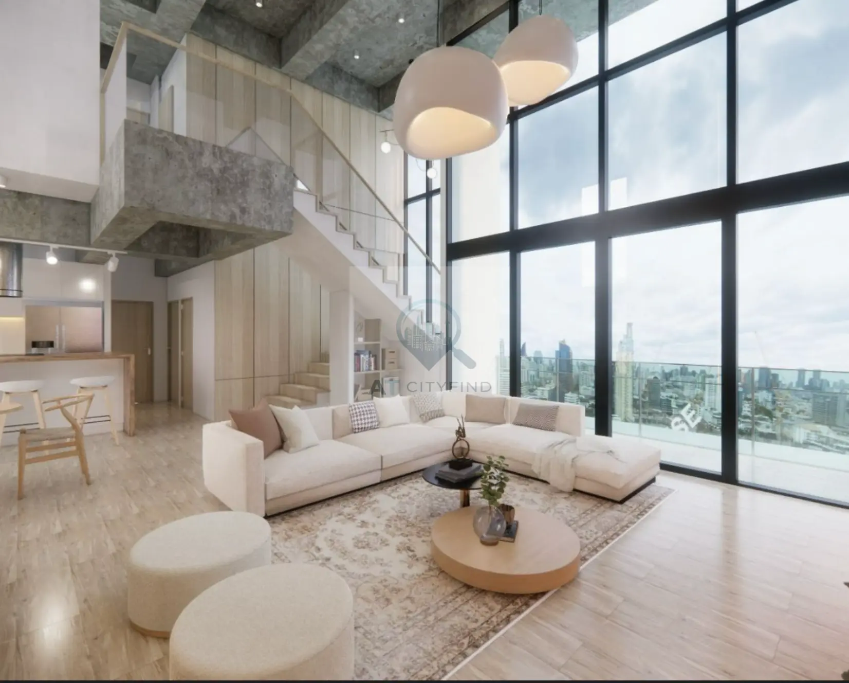 4 Bed/ 3 Bath Bare-Shell Duplex Penthouse. Alcove Thonglor 10