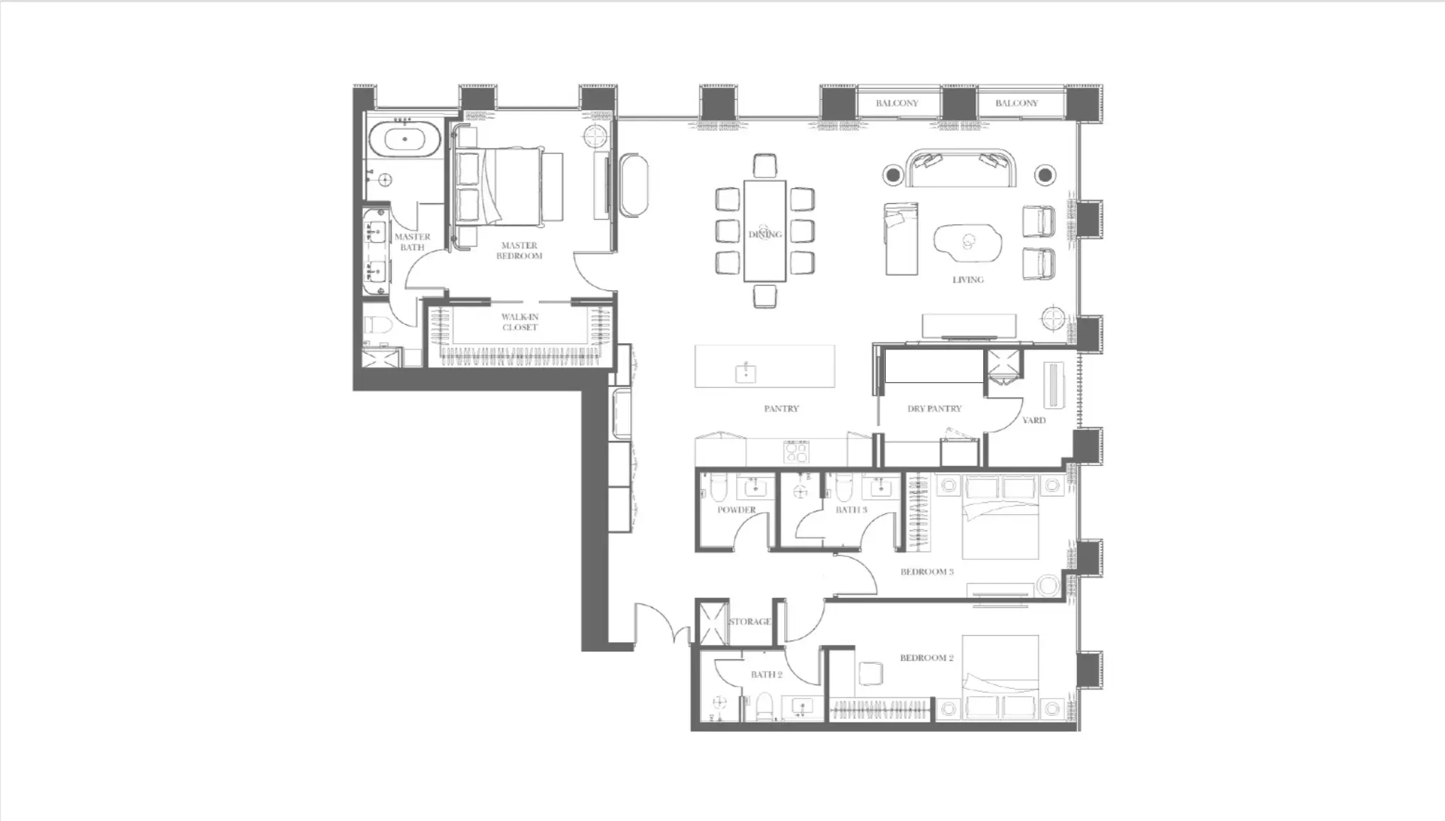 3 bed/ 4 Bath InterContinental Residences Bangkok Asoke