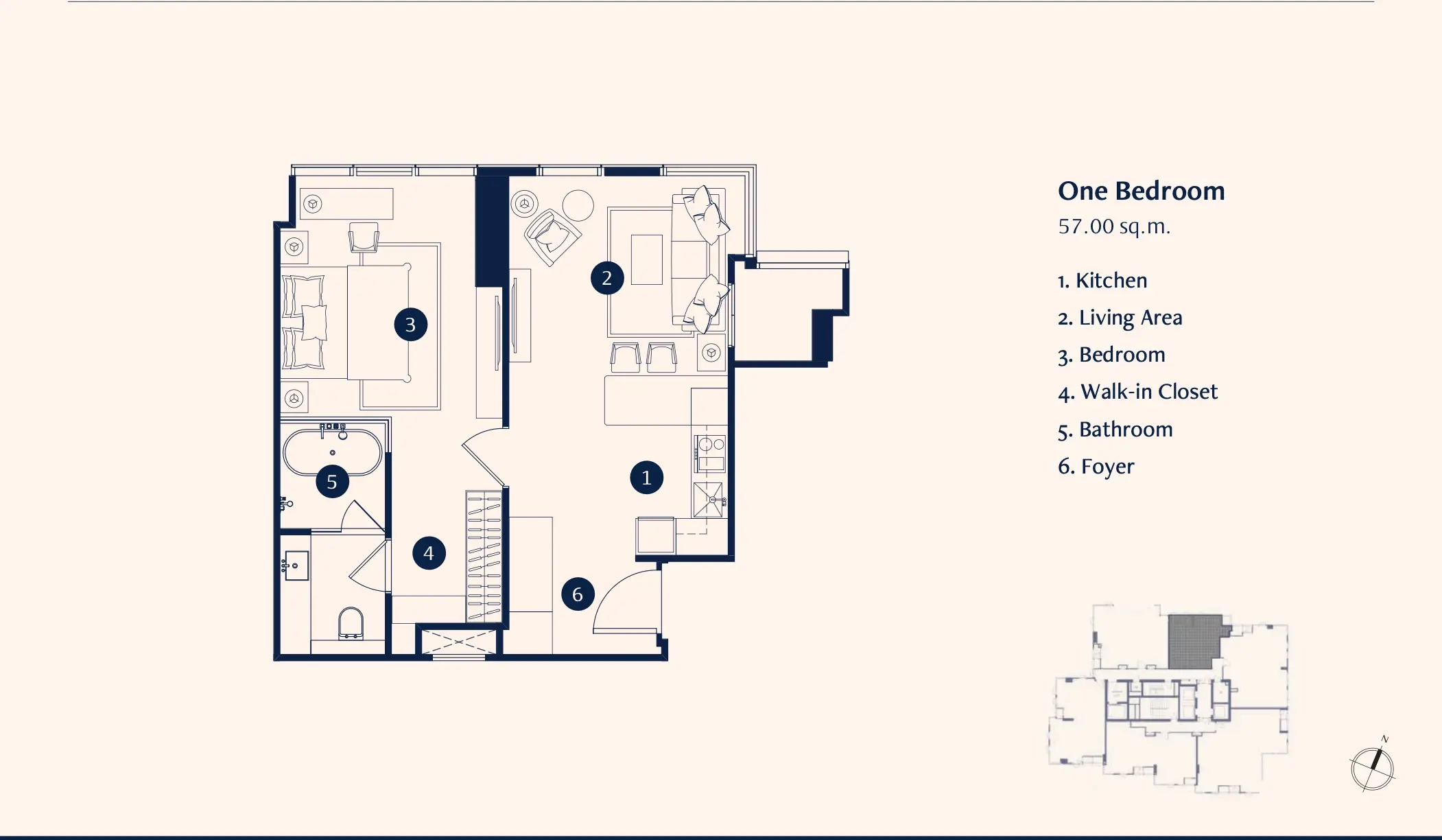 คอนโด 1 ห้องนอนที่อบอุ่นพร้อมตู้เสื้อผ้าแบบเดินได้ในพระโขนง