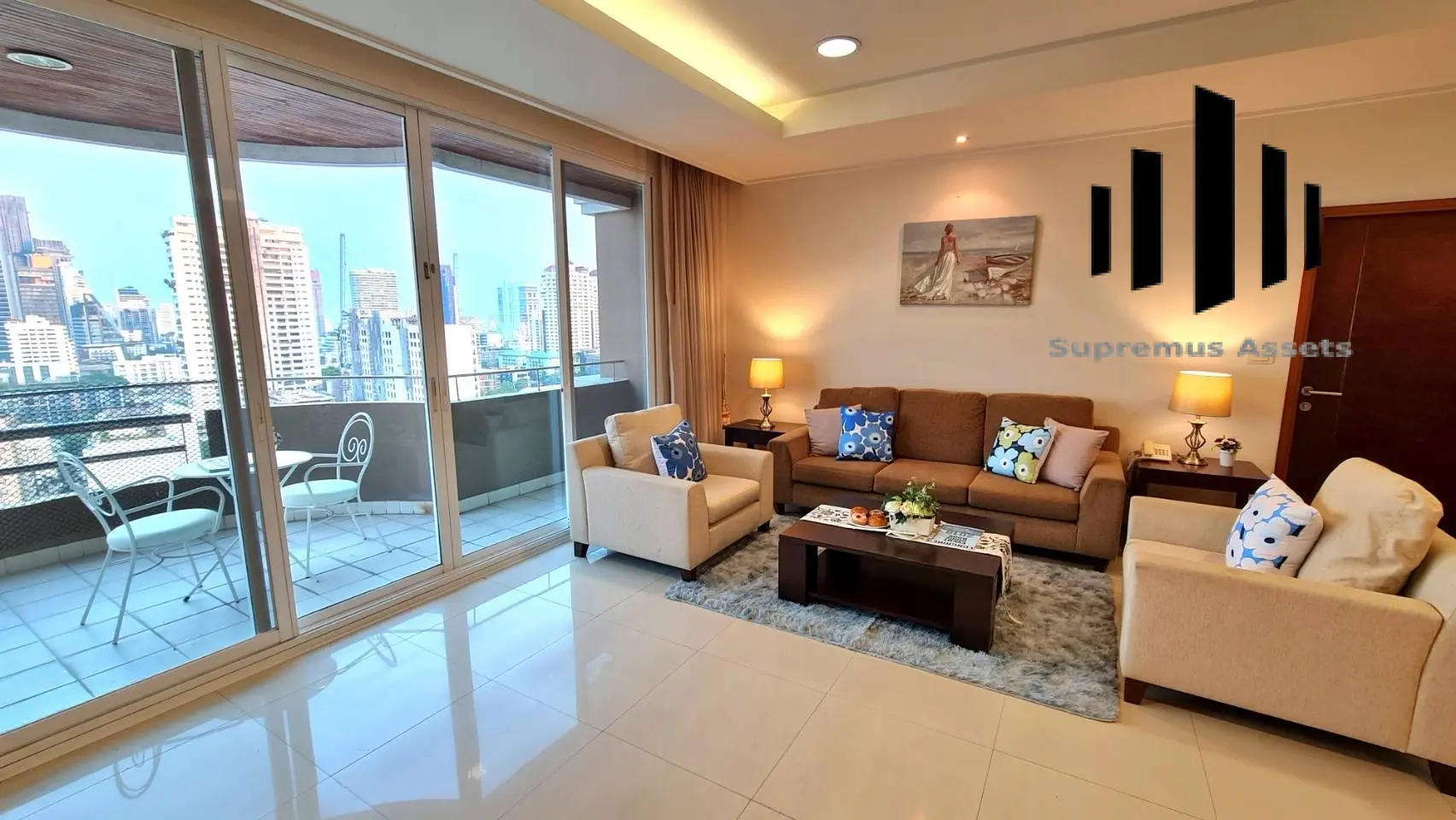 Service aparment for rent Large 3 beds  in Phompong