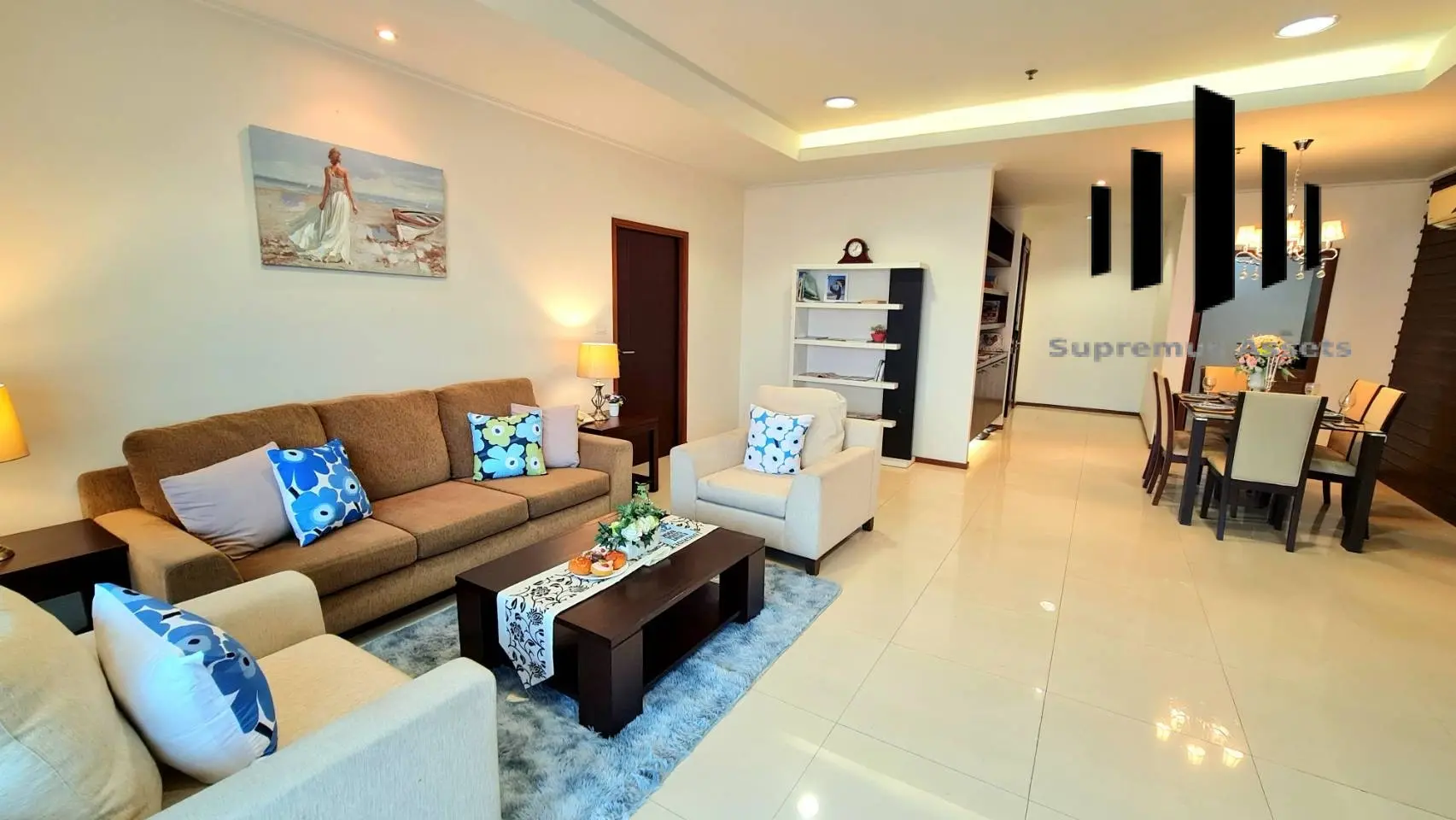 Service aparment for rent Large 3 beds  in Phompong