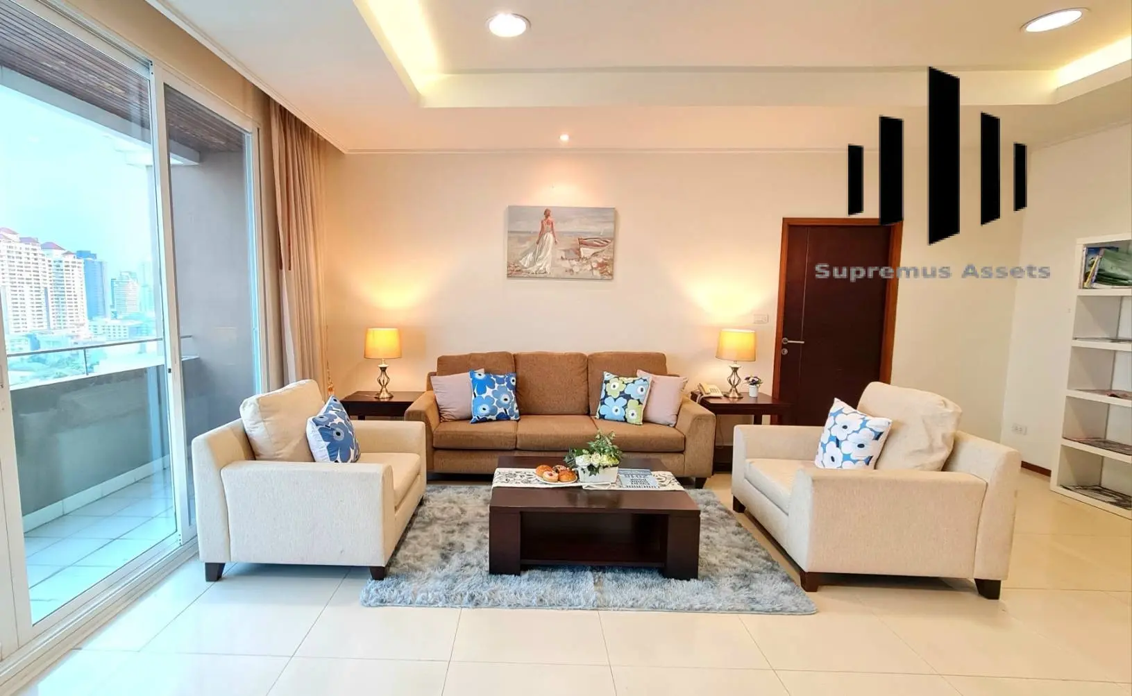 Service aparment for rent Large 3 beds  in Phompong
