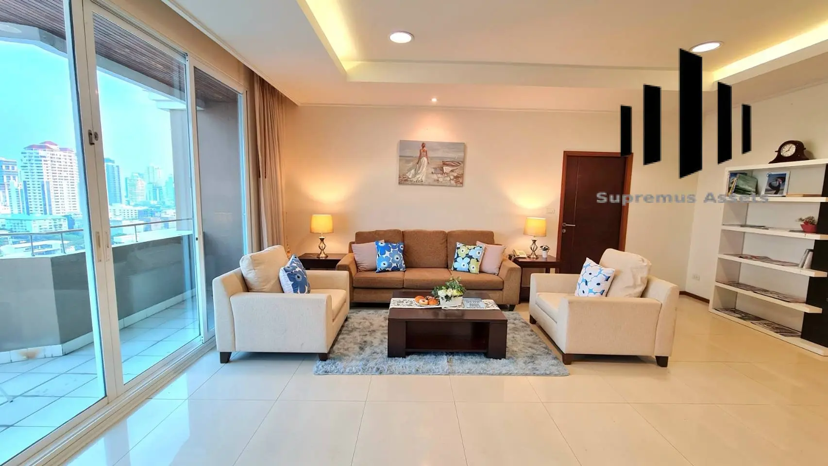 Service aparment for rent Large 3 beds  in Phompong
