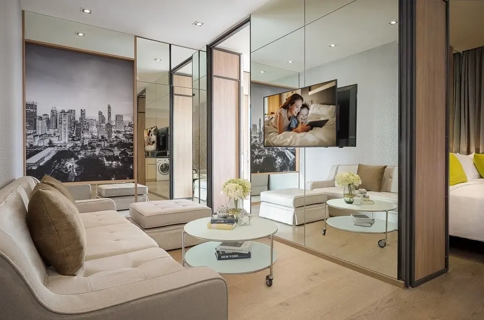 Park 24 for rent 2 beds fully furnished , Unblock view with Bathtub 