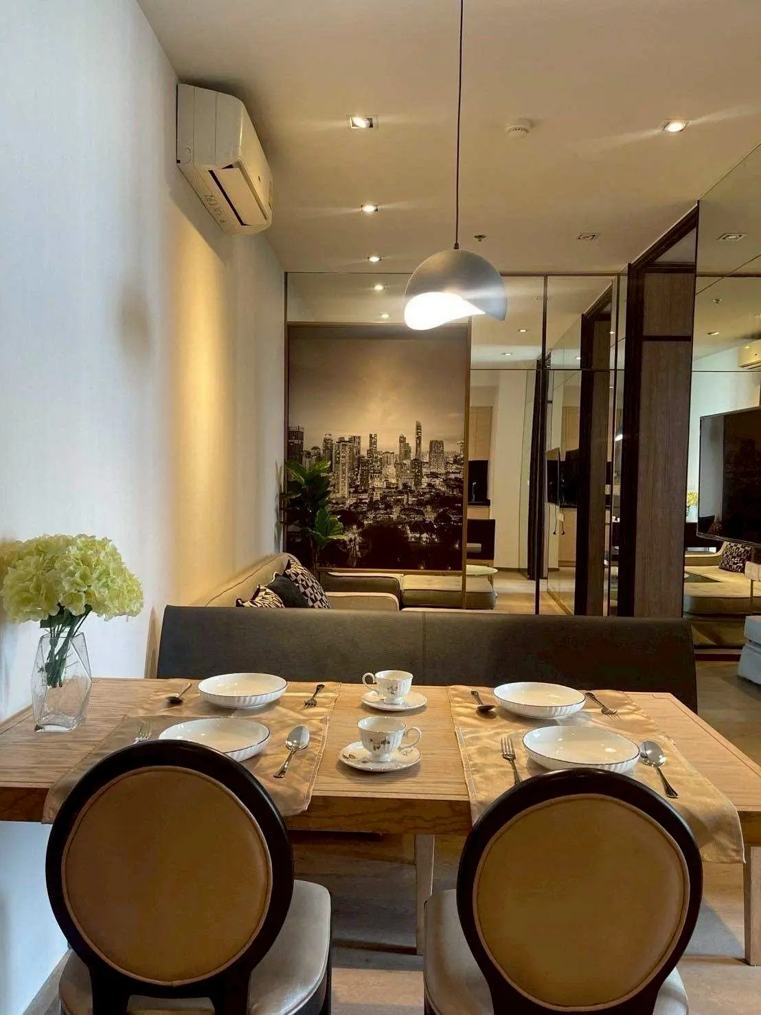 Park 24 for rent 2 beds fully furnished , Unblock view with Bathtub 