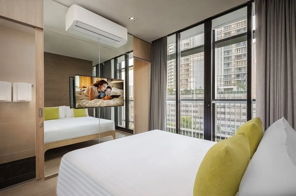 Park 24 for rent 2 beds fully furnished , Unblock view with Bathtub 