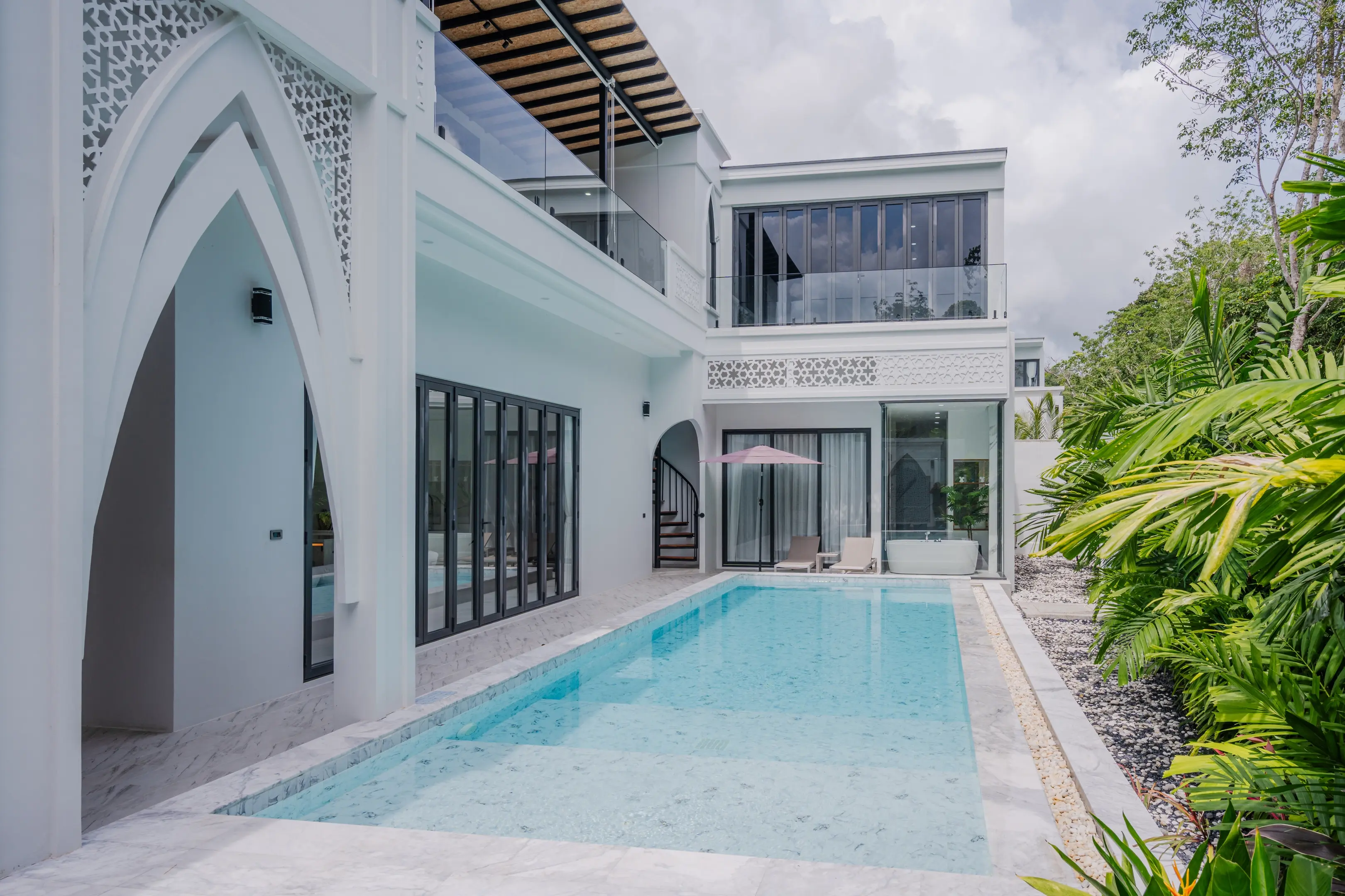 Spacious 5-Bedroom Modern Villa with Private Pool and Scenic Mountain Views in Menara, Phuket