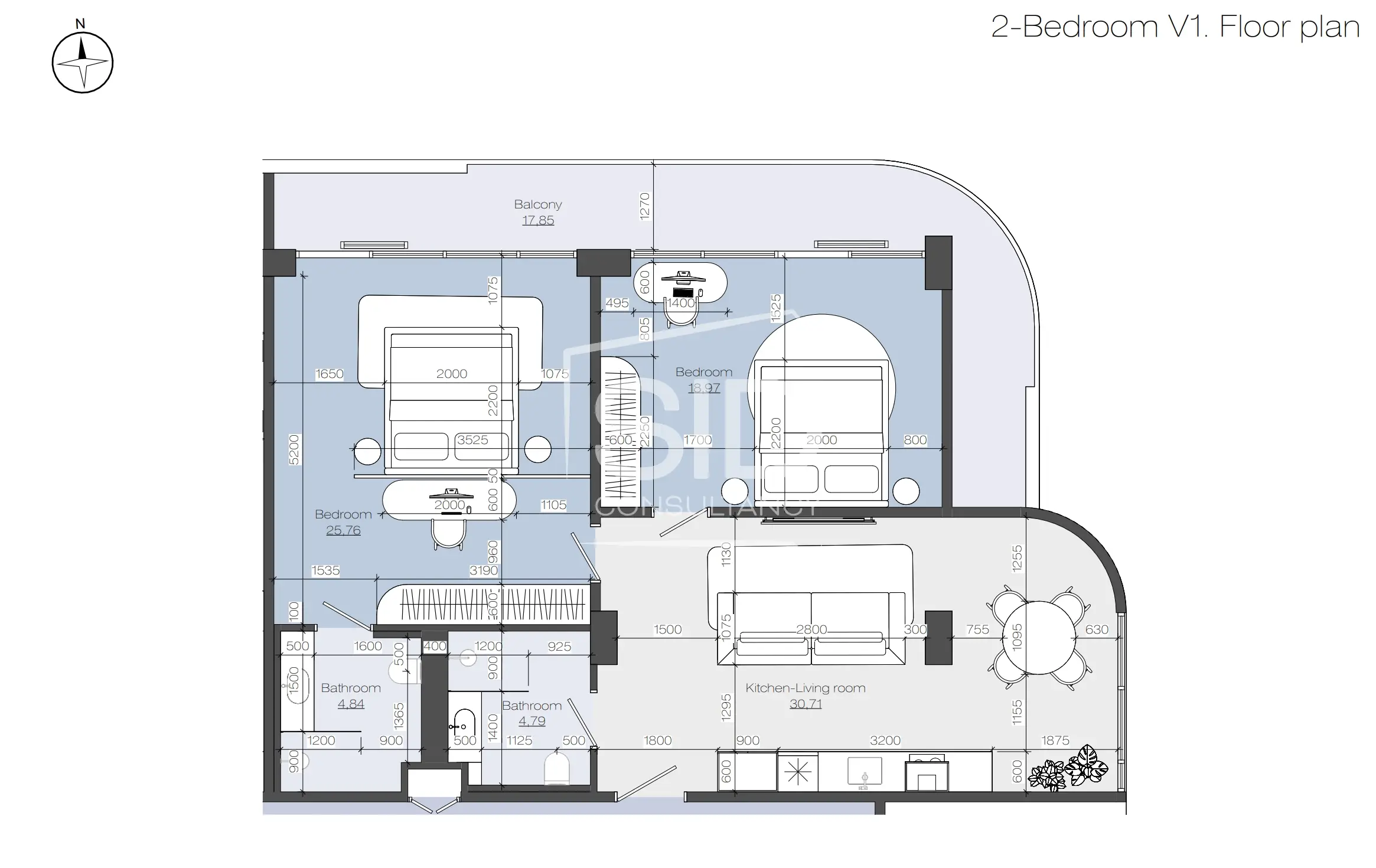 Двуспальневая поанировка