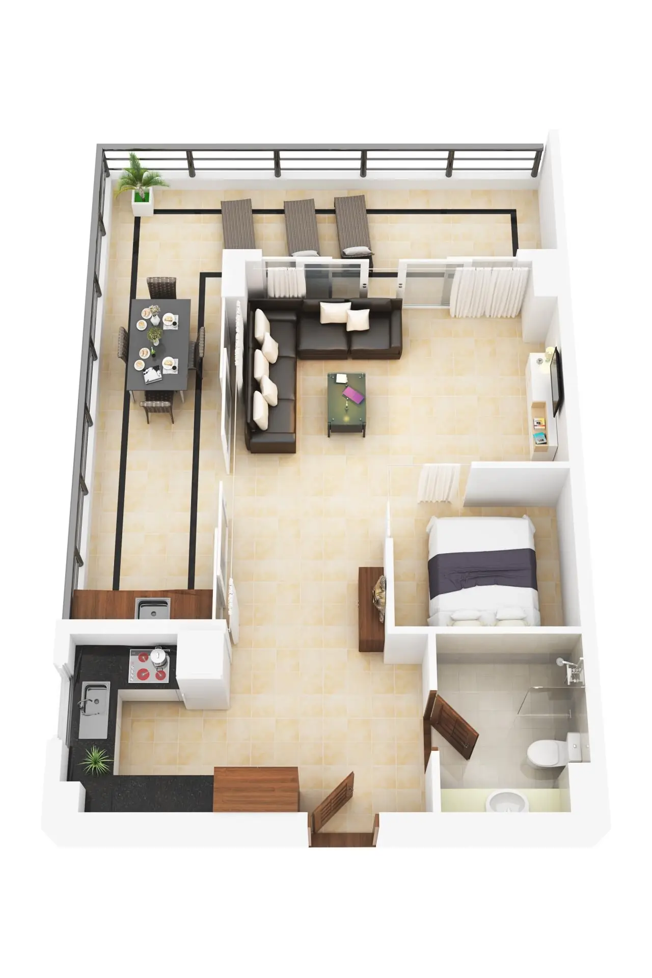 View Talay 3A - Sea View - Corner Unit - 1 Bedroom - Foreign Name