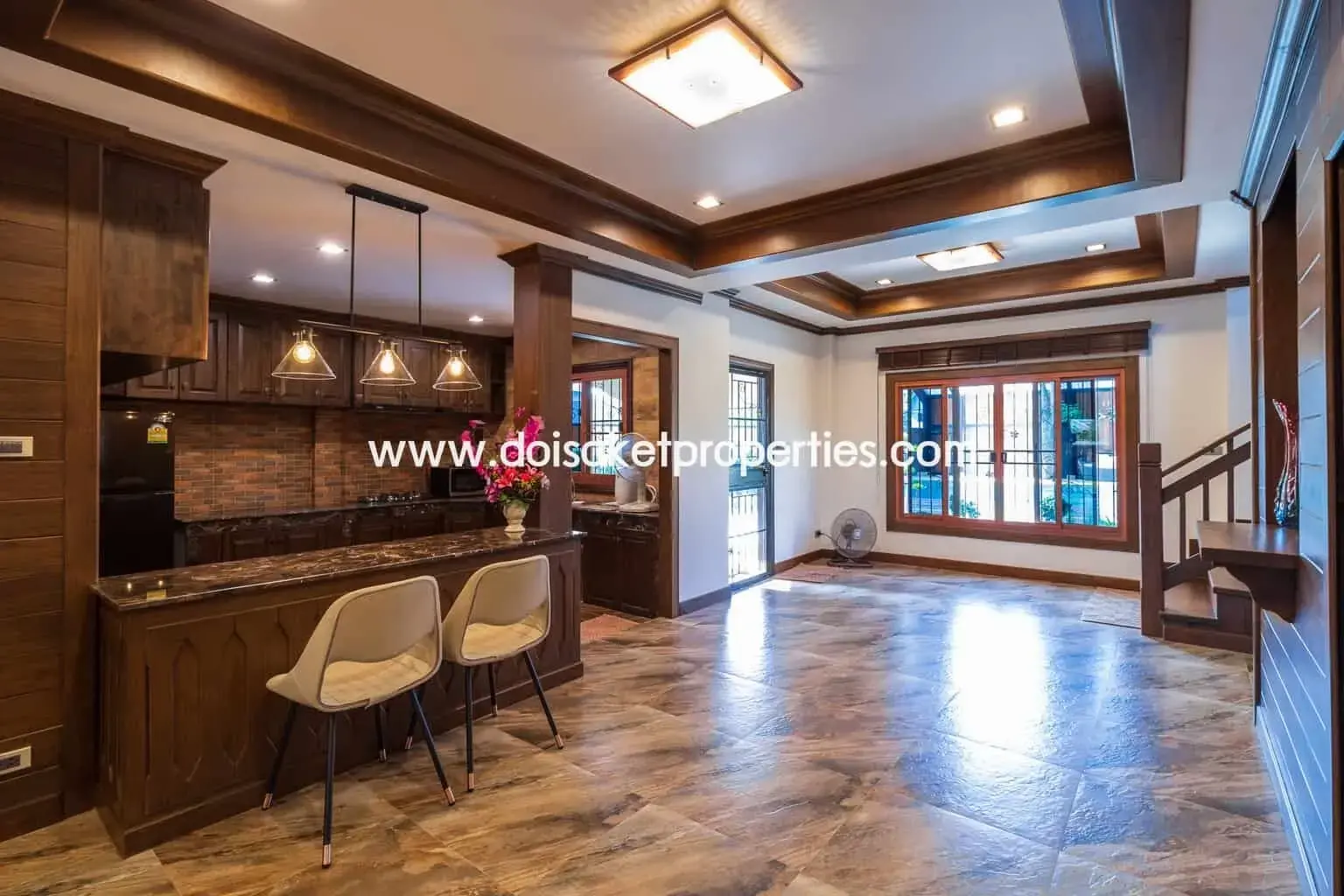 (HS210-04) Gorgeous 2 Storey Home with Swimming Pool for Sale in a Moo Baan in San Na Meng, San Sai