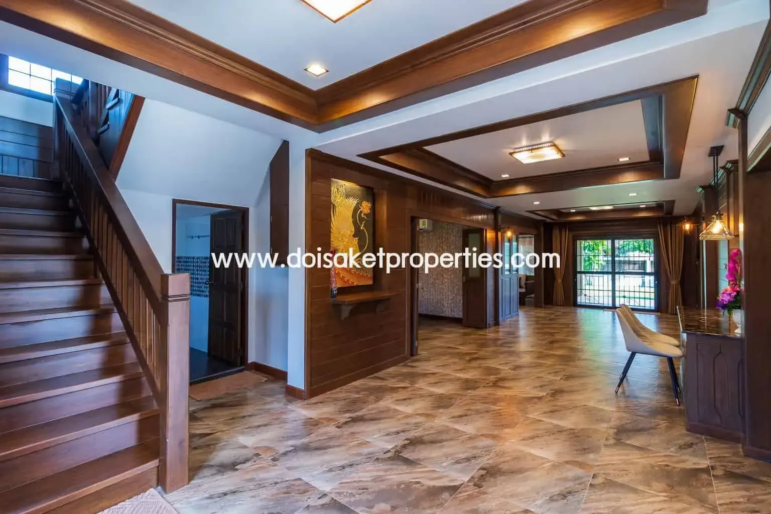 (HS210-04) Gorgeous 2 Storey Home with Swimming Pool for Sale in a Moo Baan in San Na Meng, San Sai