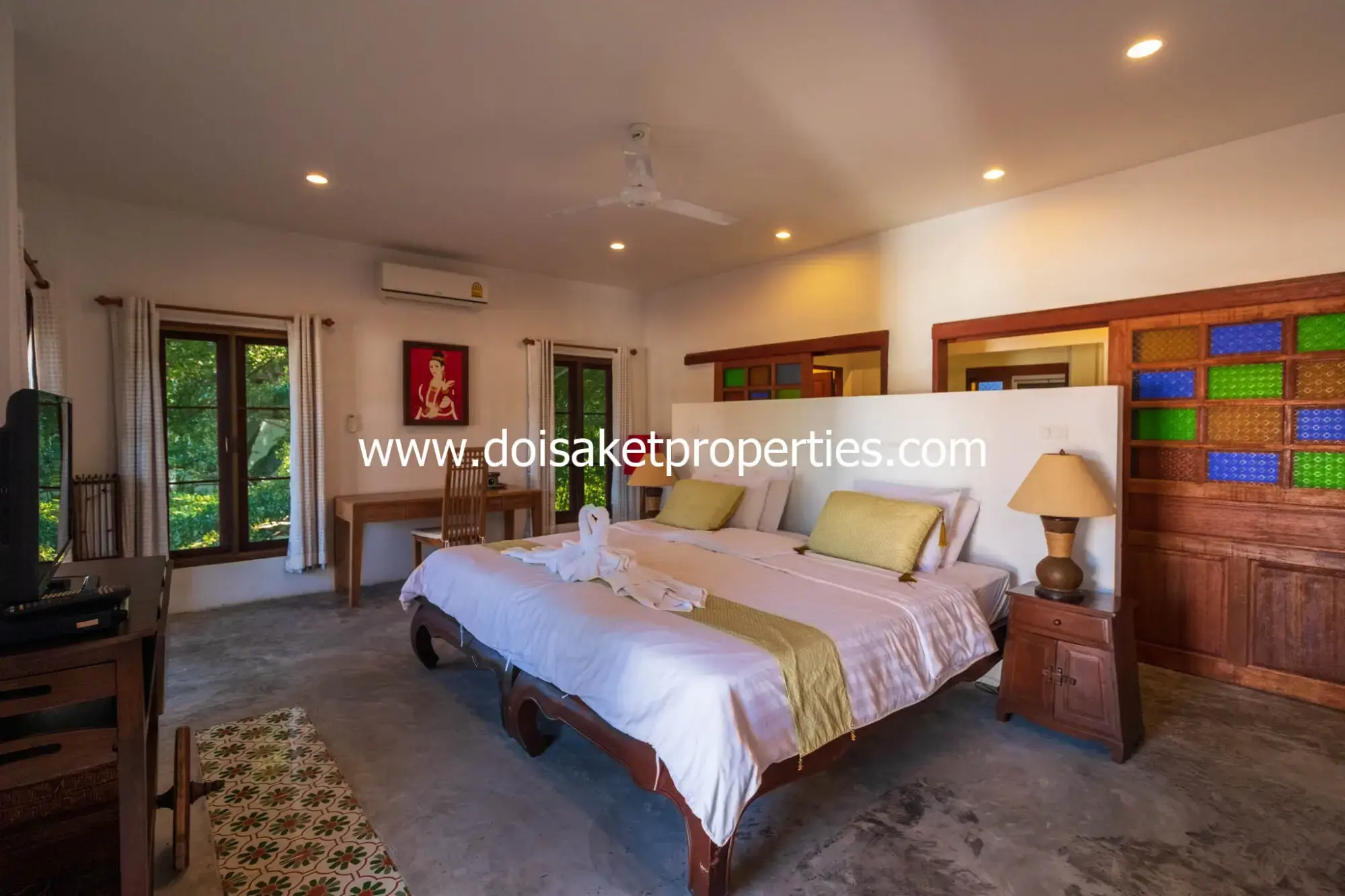 (HR184-V2U) Lovely 2-Bedroom Family Suite for Rent in Choeng Doi, Doi Saket