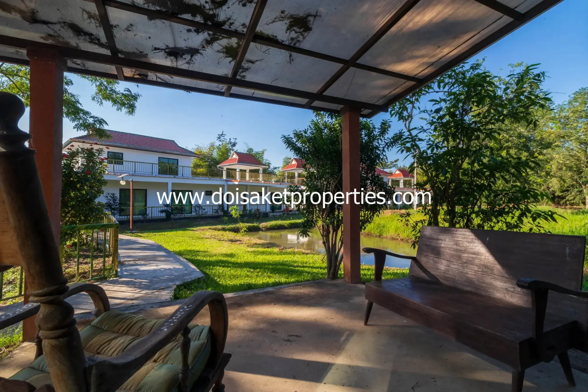 (HR187-C3C4) Pretty 2-Bedroom Duplex Home for Rent in Choeng Doi, Doi Saket