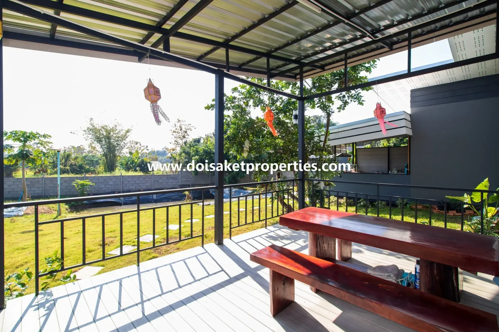 (HS320-02) Newer 2-Bedroom House for Sale in a Quiet and Rural Location near Mae Kuang Dam in Luang Nuea, Doi Saket