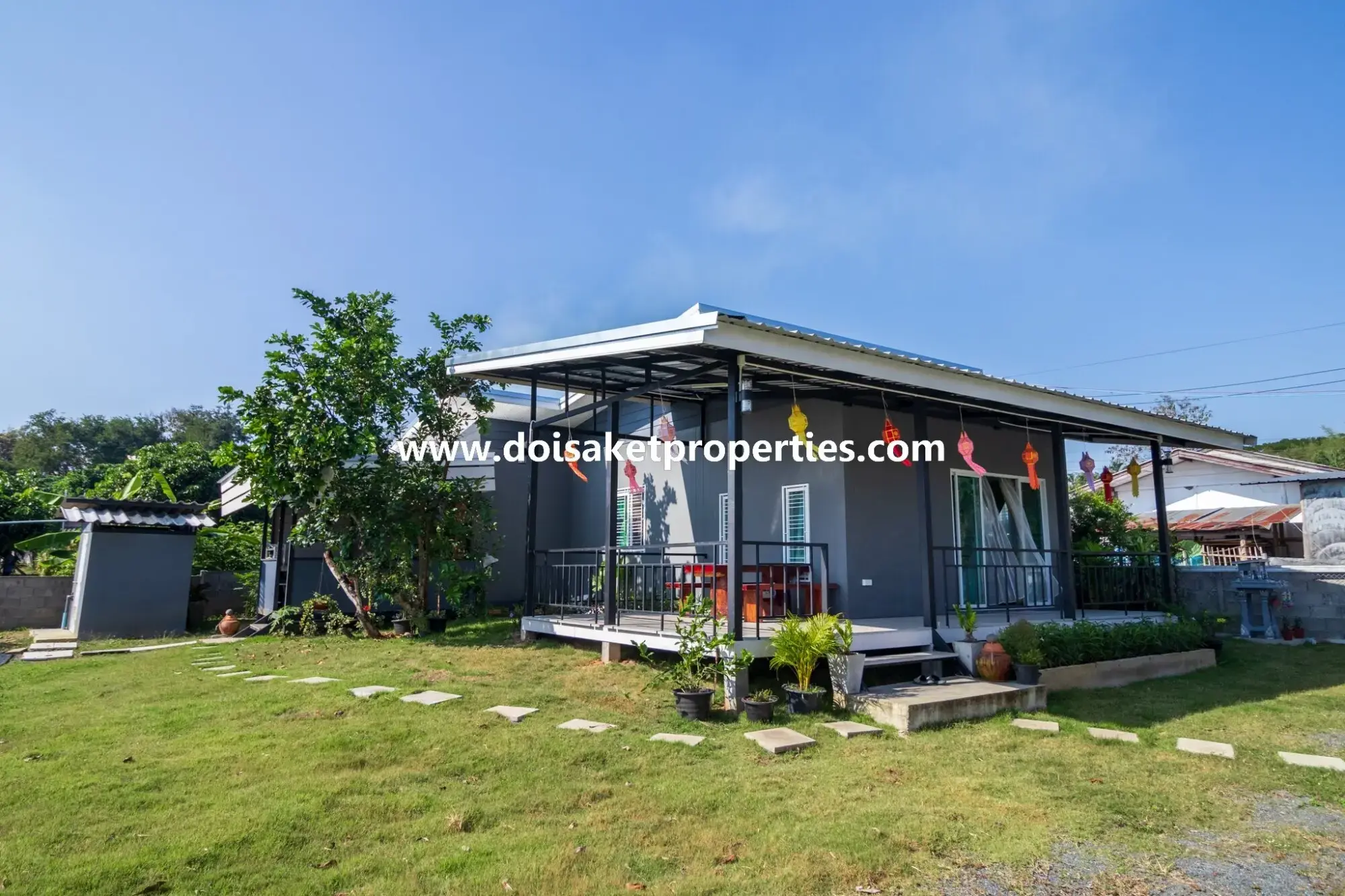 (HS320-02) Newer 2-Bedroom House for Sale in a Quiet and Rural Location near Mae Kuang Dam in Luang Nuea, Doi Saket