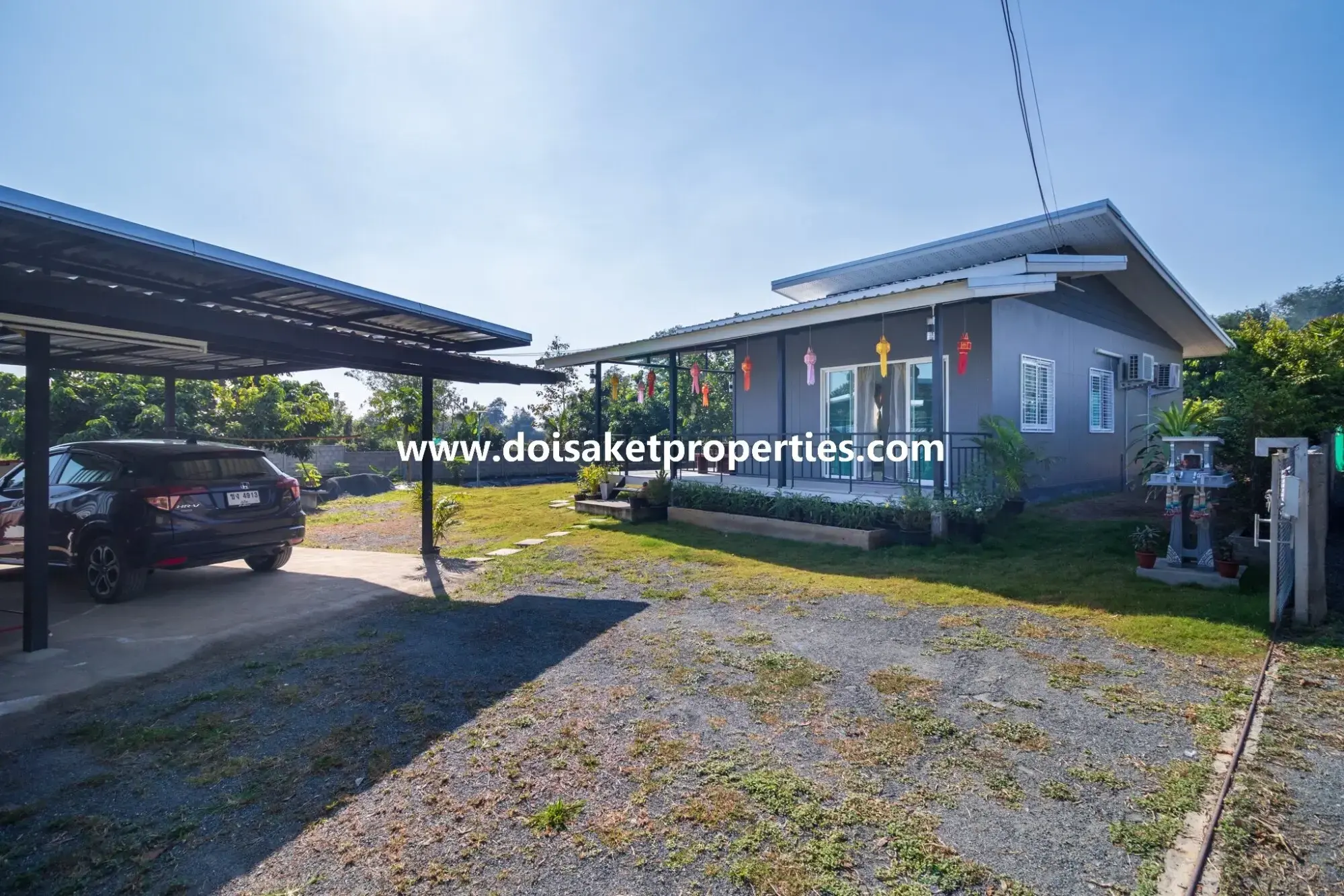(HS320-02) Newer 2-Bedroom House for Sale in a Quiet and Rural Location near Mae Kuang Dam in Luang Nuea, Doi Saket