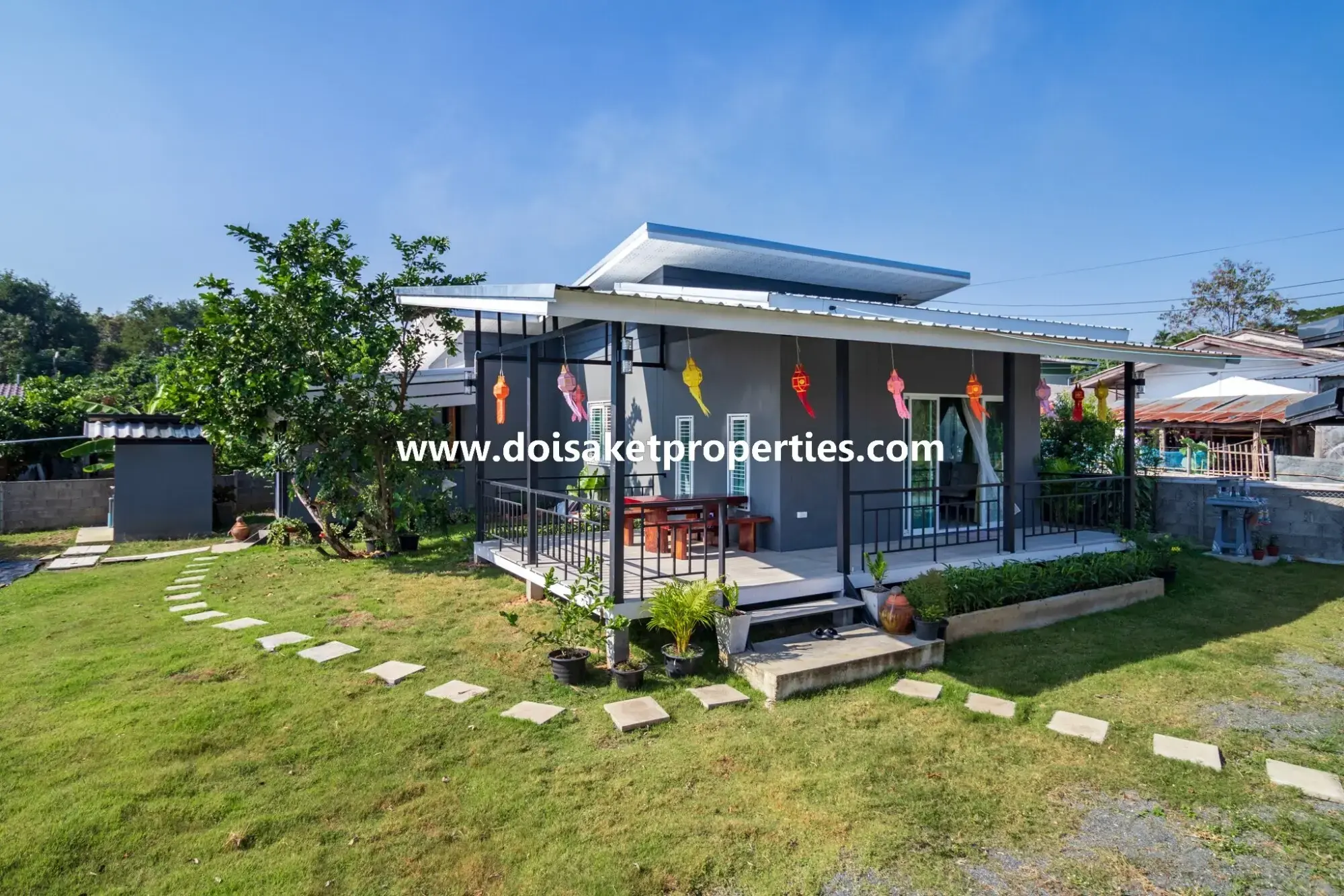 (HS320-02) Newer 2-Bedroom House for Sale in a Quiet and Rural Location near Mae Kuang Dam in Luang Nuea, Doi Saket