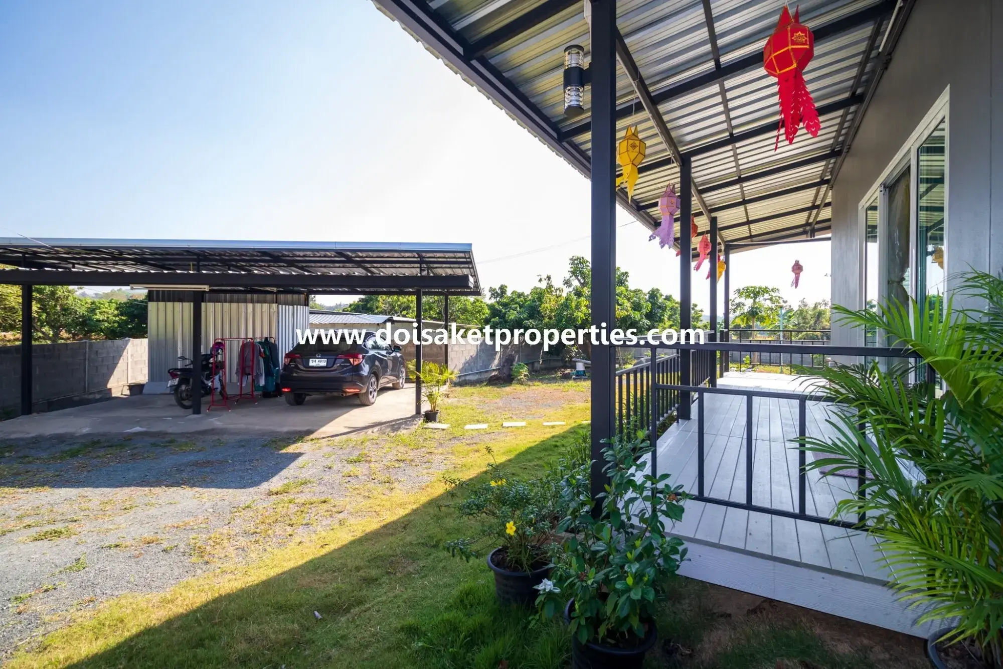 (HS320-02) Newer 2-Bedroom House for Sale in a Quiet and Rural Location near Mae Kuang Dam in Luang Nuea, Doi Saket