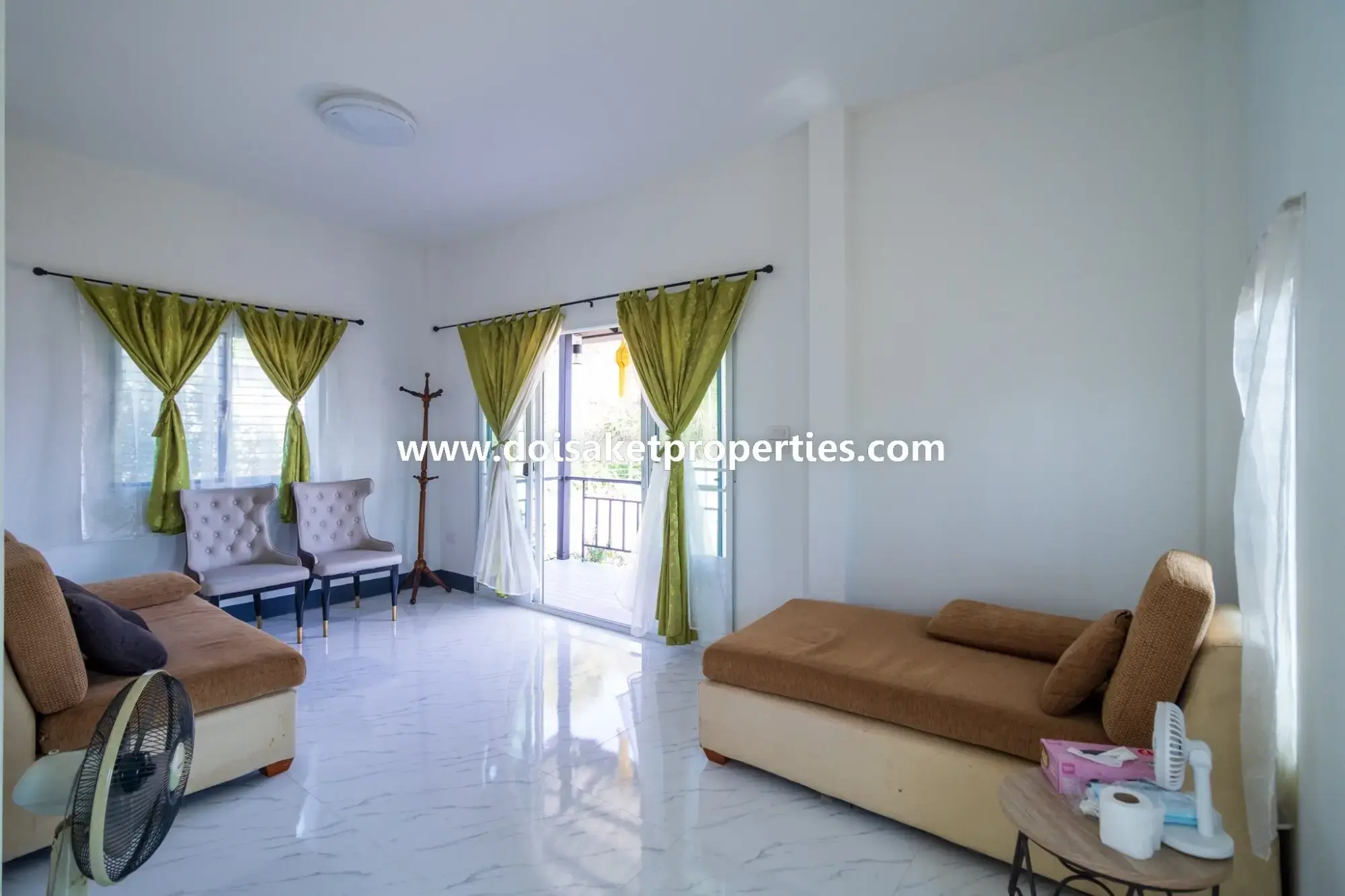 (HS320-02) Newer 2-Bedroom House for Sale in a Quiet and Rural Location near Mae Kuang Dam in Luang Nuea, Doi Saket