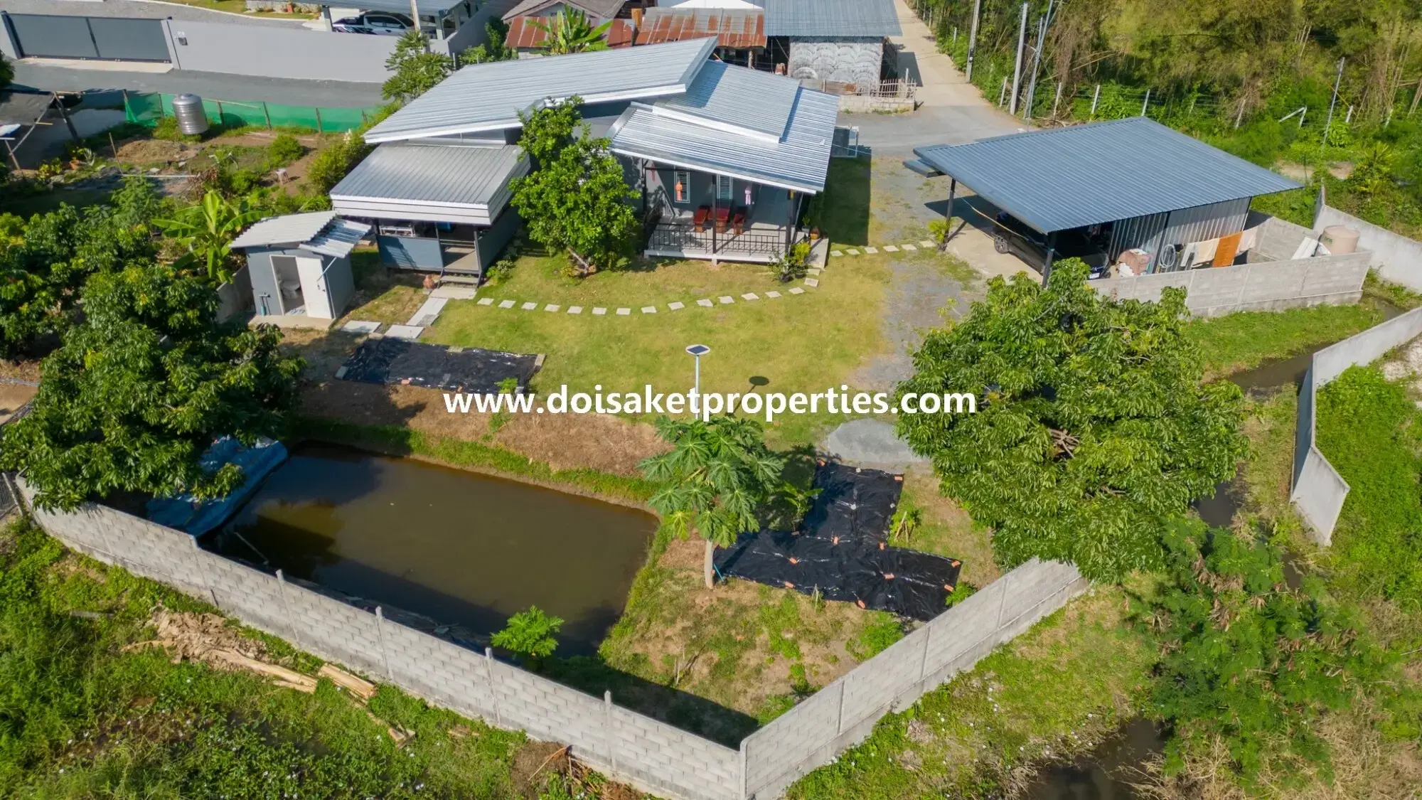 (HS320-02) Newer 2-Bedroom House for Sale in a Quiet and Rural Location near Mae Kuang Dam in Luang Nuea, Doi Saket