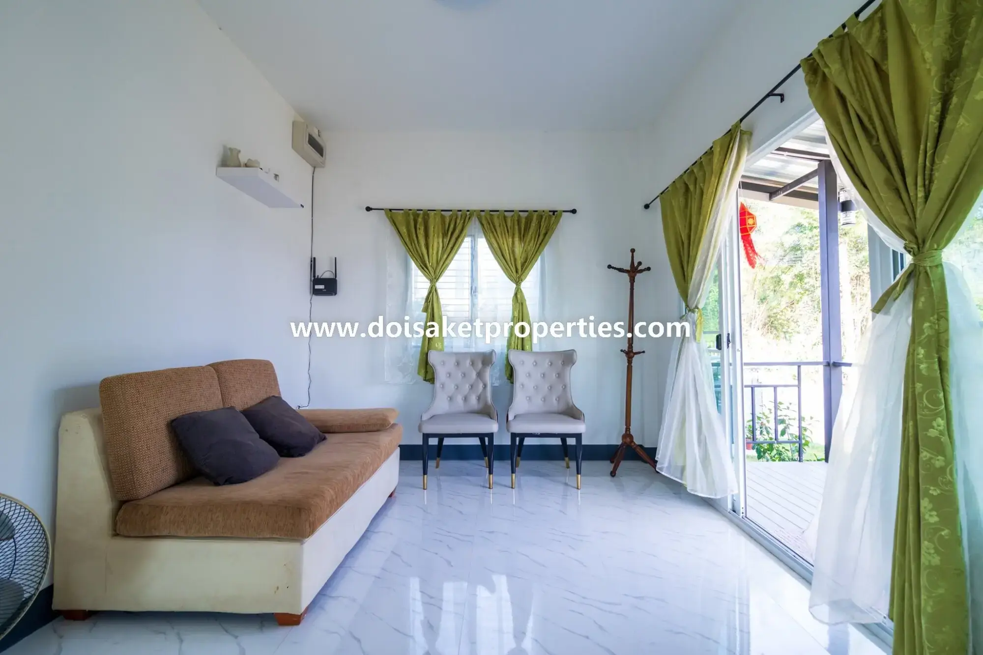 (HS320-02) Newer 2-Bedroom House for Sale in a Quiet and Rural Location near Mae Kuang Dam in Luang Nuea, Doi Saket