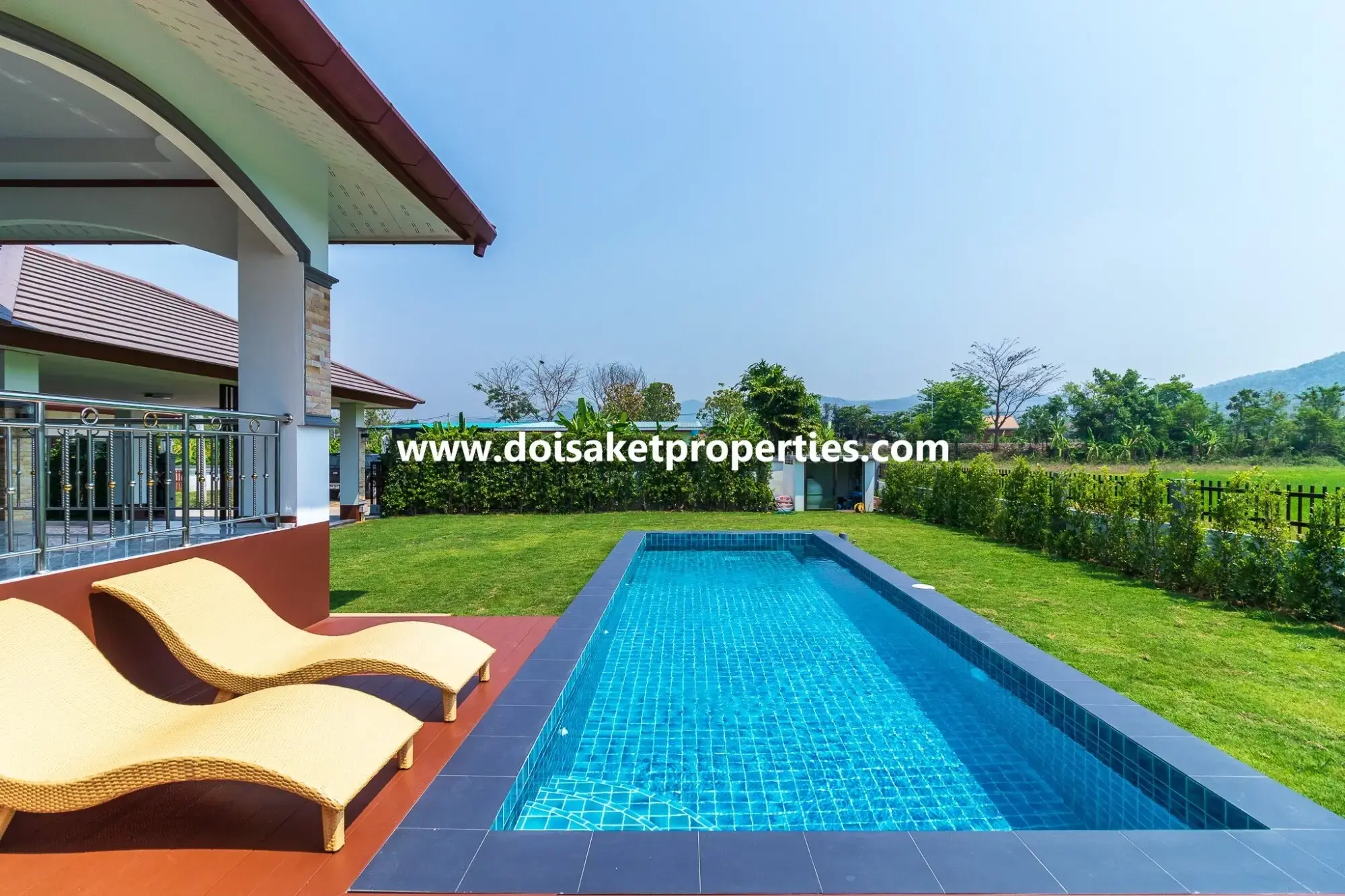(HS347-04) New Modern-Style Home with Swimming Pool and Views for Sale in Choeng Doi, Doi Saket