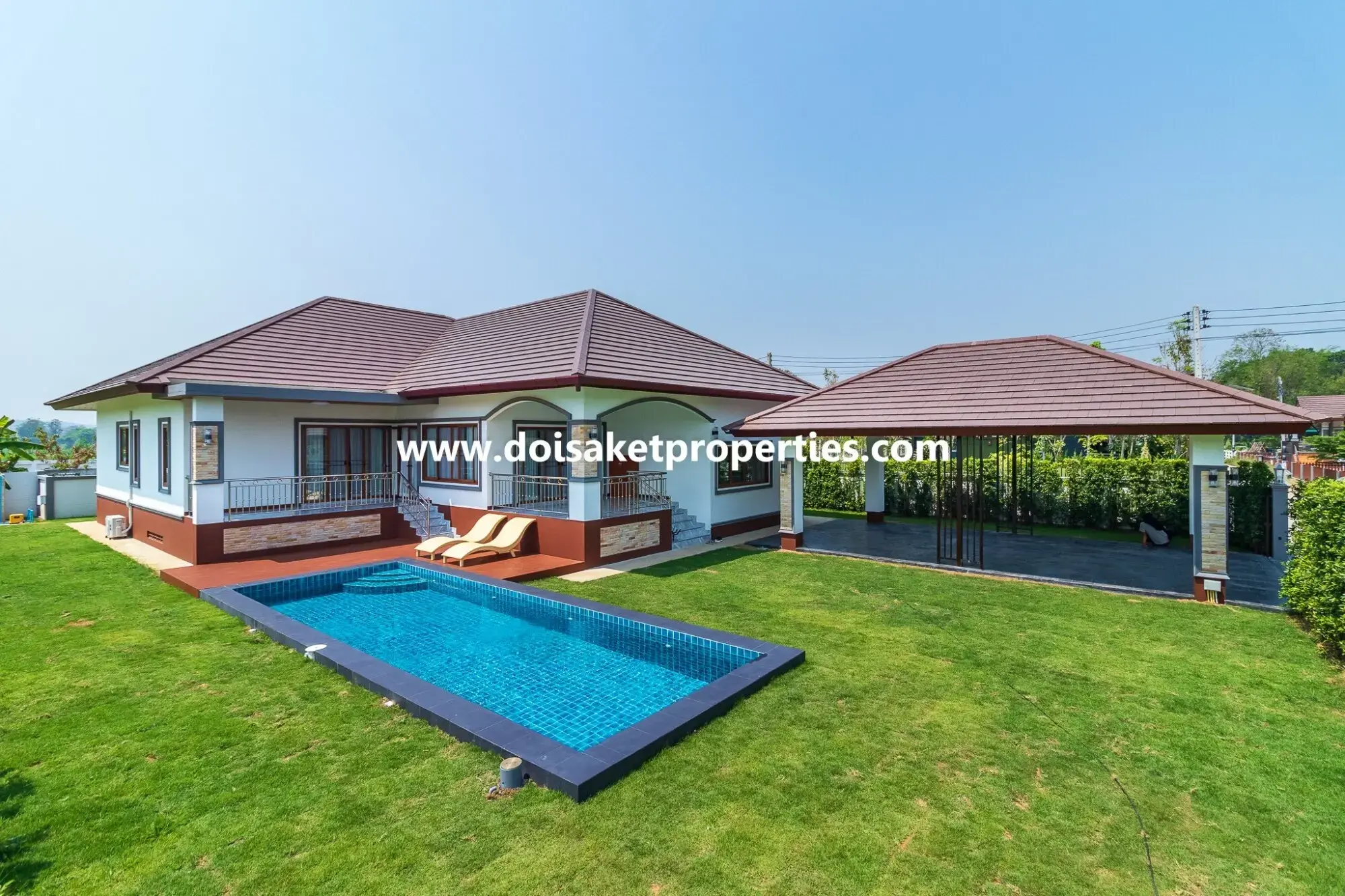 (HS347-04) New Modern-Style Home with Swimming Pool and Views for Sale in Choeng Doi, Doi Saket