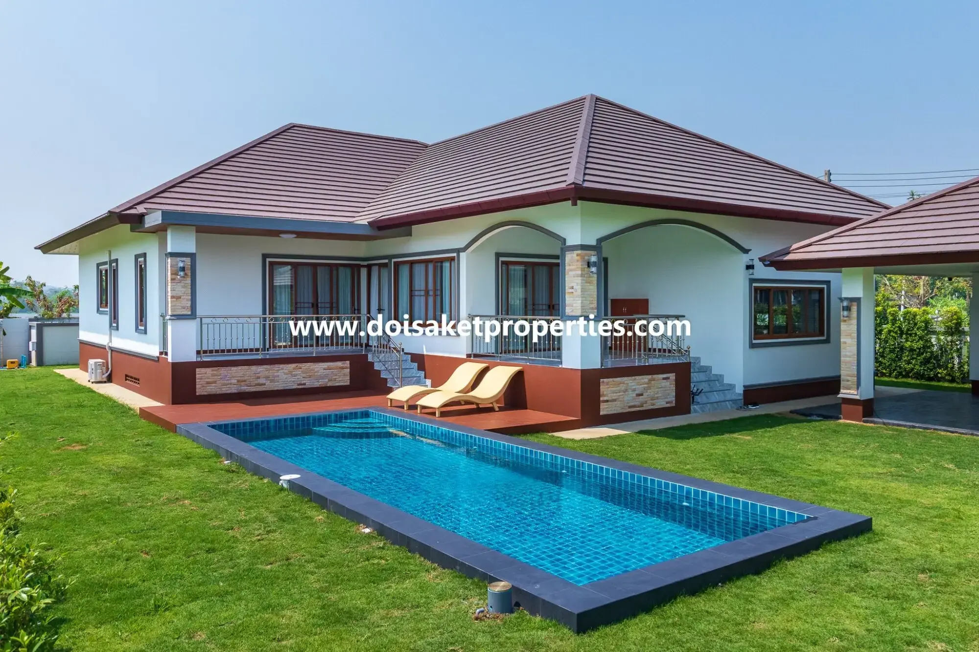 (HS347-04) New Modern-Style Home with Swimming Pool and Views for Sale in Choeng Doi, Doi Saket