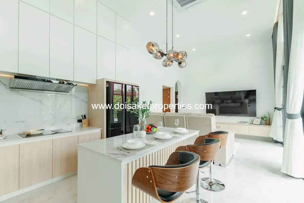 (HS376-03) New Fully-Furnished 3-Bedroom Pool Villa for Sale in Saraphi, Chiang Mai