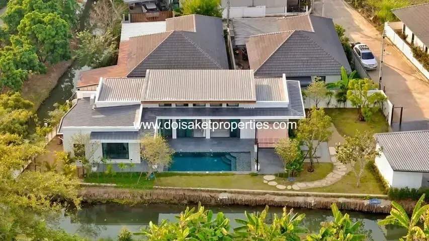 (HS376-03) New Fully-Furnished 3-Bedroom Pool Villa for Sale in Saraphi, Chiang Mai