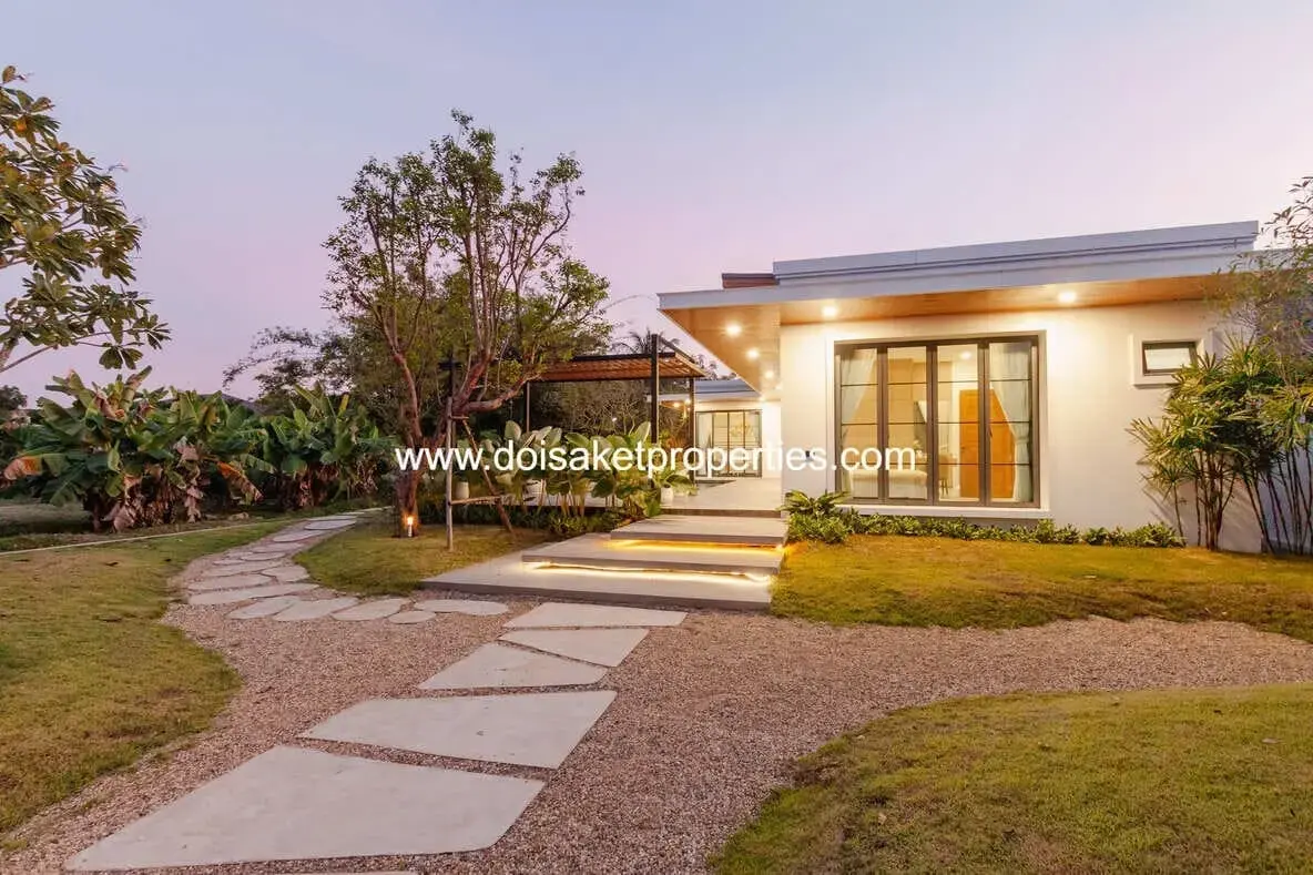 (HS376-03) New Fully-Furnished 3-Bedroom Pool Villa for Sale in Saraphi, Chiang Mai