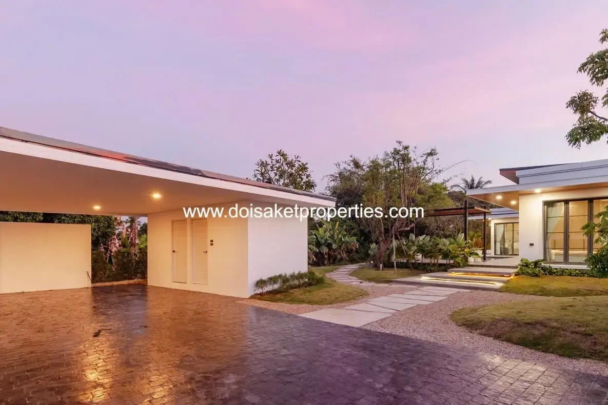 (HS376-03) New Fully-Furnished 3-Bedroom Pool Villa for Sale in Saraphi, Chiang Mai