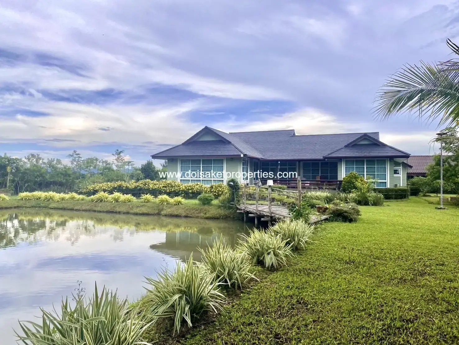(HS379-05) Lovely Garden Home and Guest Houses with Rice Field Views for Sale in Wiang Pa Pao, Chiang Rai