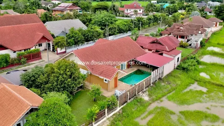(HS381-02) Charming 2-Bedroom Home with Private Pool and Rice Field Views in Pa Pong, Doi Saket