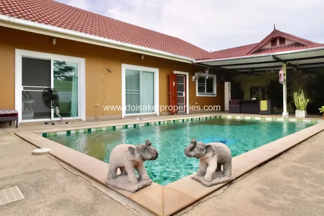 (HS381-02) Charming 2-Bedroom Home with Private Pool and Rice Field Views in Pa Pong, Doi Saket