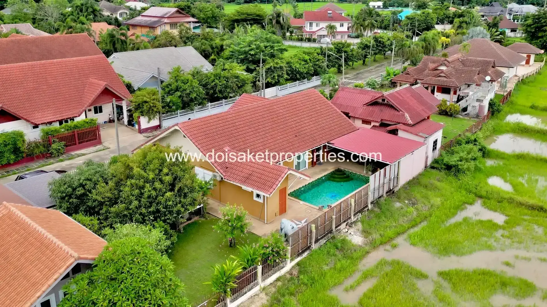 (HS381-02) Charming 2-Bedroom Home with Private Pool and Rice Field Views in Pa Pong, Doi Saket