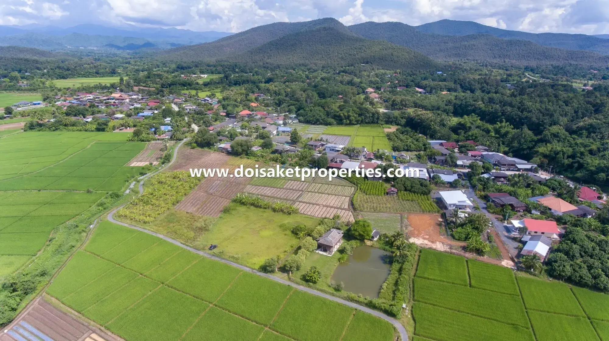 (LS375-01) 1 ½ Rai of Nice Land with Good Views for Sale in Mae Pong, Doi Saket, Chiang Mai