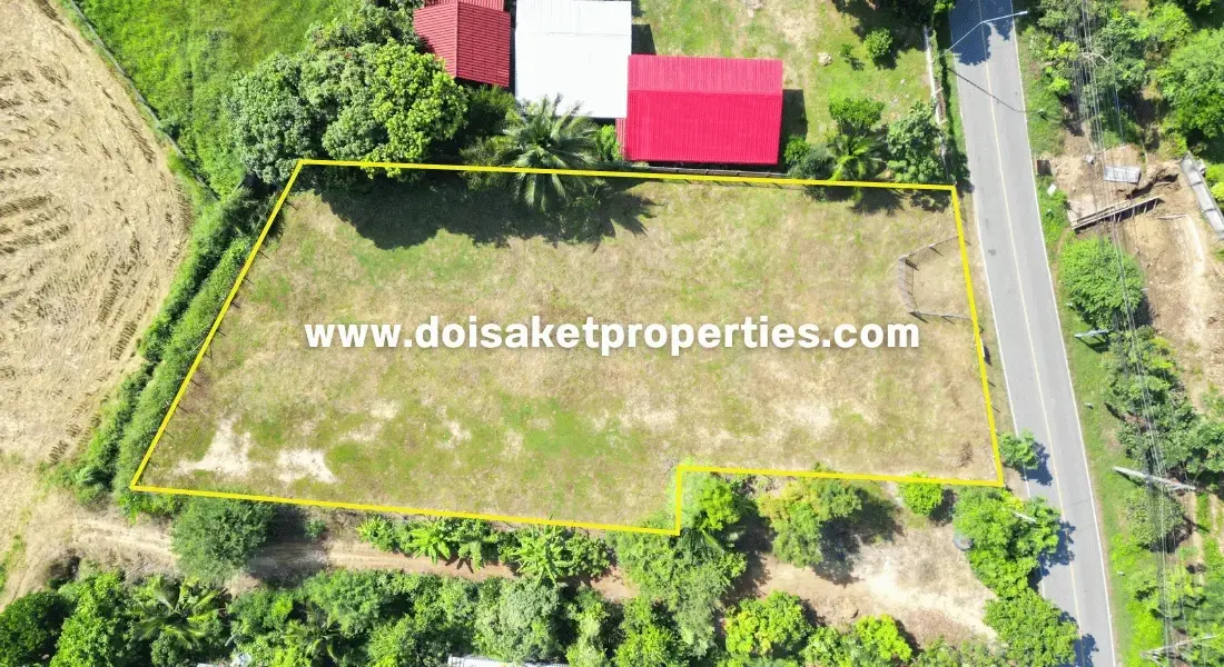 (LS380-01) 1-Rai of Prime Land for Sale in Luang Nuea, Doi Saket, Chiang Mai