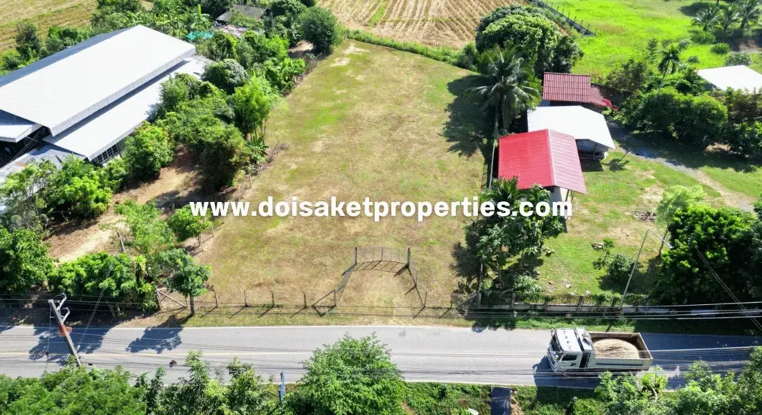 (LS380-01) 1-Rai of Prime Land for Sale in Luang Nuea, Doi Saket, Chiang Mai